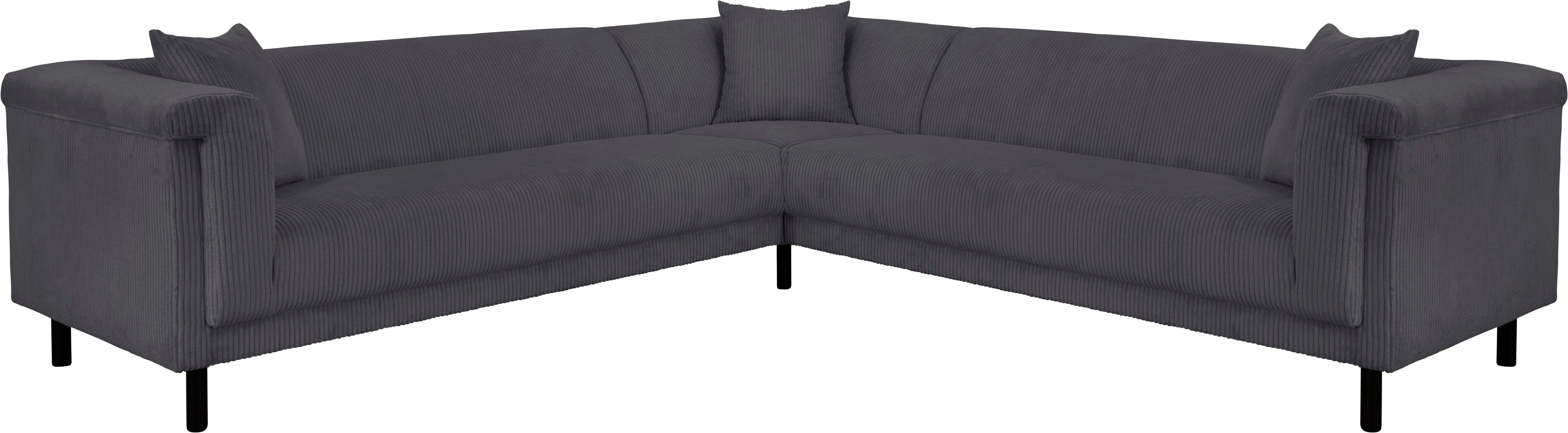 INOSIGN Hoekbank AGNIA L-vorm BxDxH: 244x244x71 cm incl. sierkussen, gelijkbenig, ook in cord