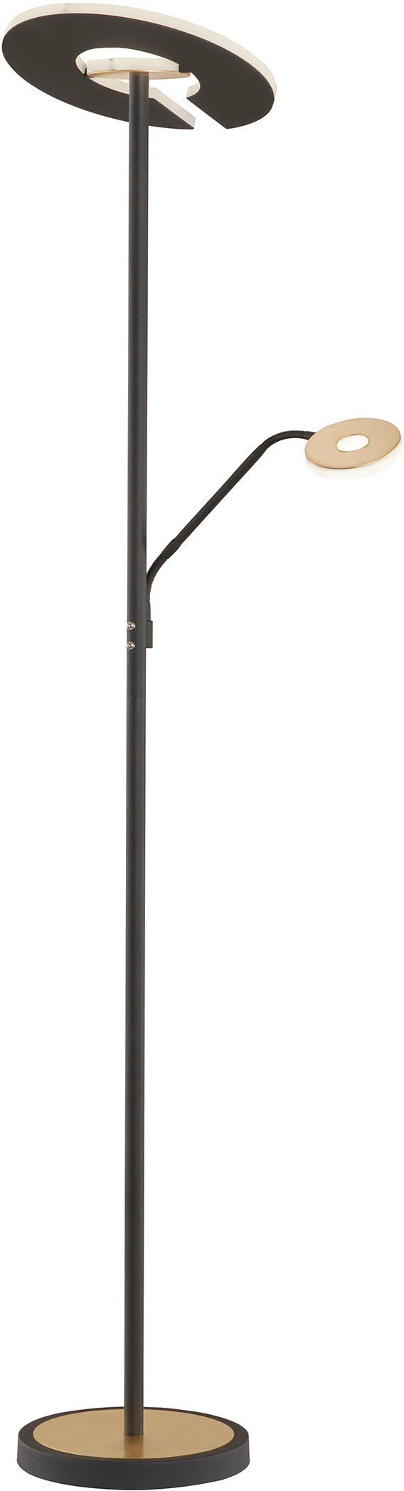 Honsel Leuchten Staande lamp Dent duurzame led, dimbaar (1 stuk) vloerlampen zwart