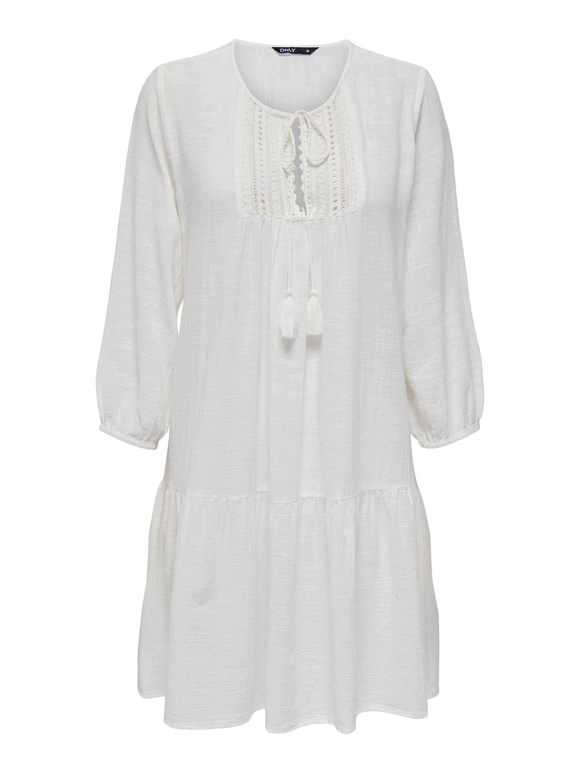 Only Tuniekjurk ONLVINNIE LIFE 3/4 LACE TUNIC WVN NOOS kan worden gedragen als mini jurk of tuniekblouse