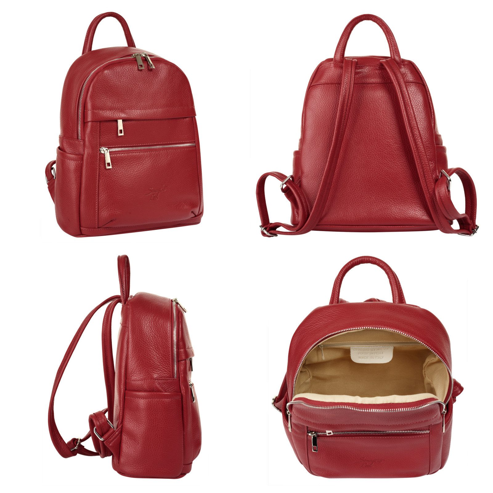 Samantha Look Rugzak echt leer, made in italy