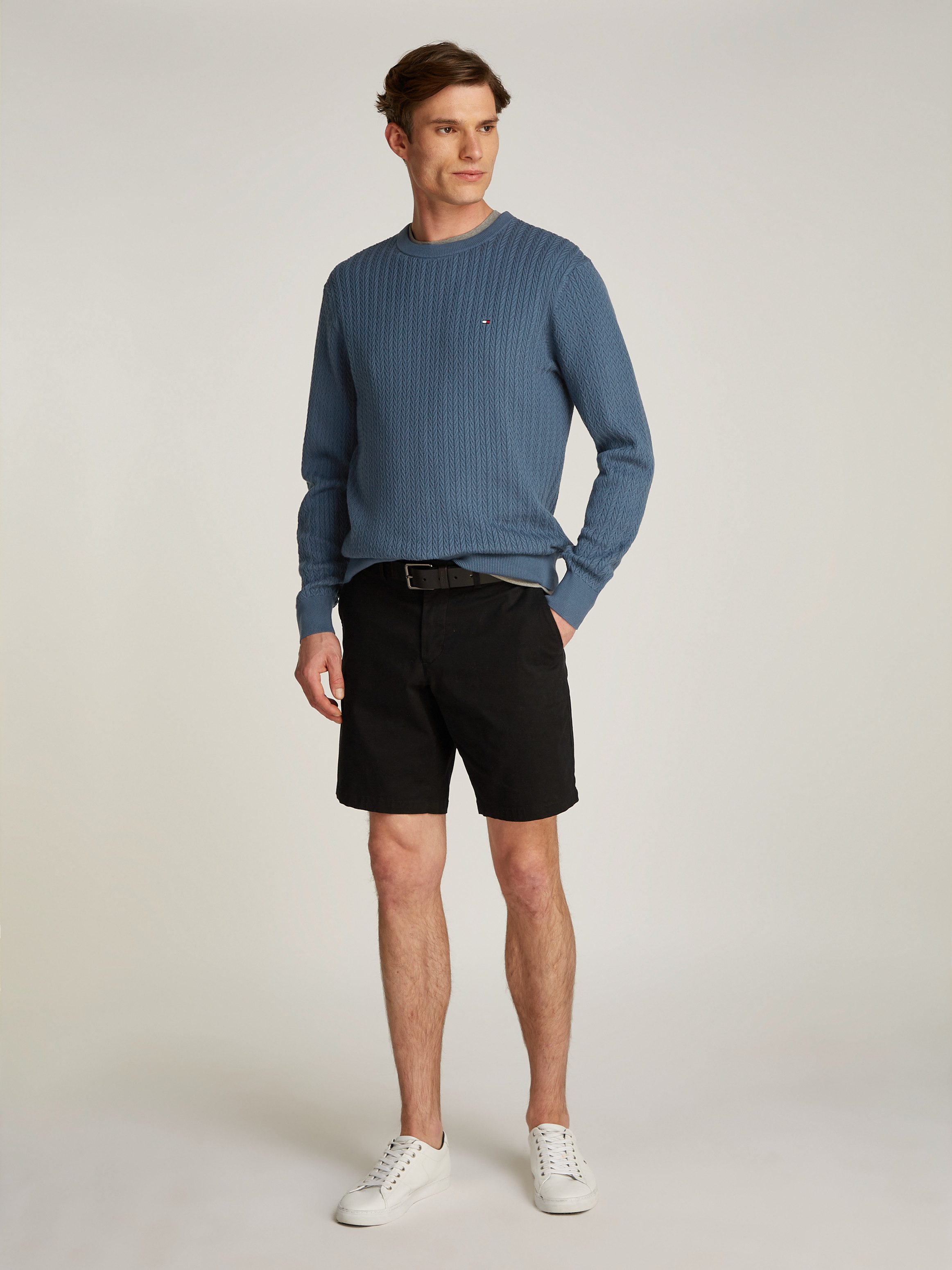 Tommy Hilfiger Gebreide trui HERRINGBONE STRUCTURE C NK
