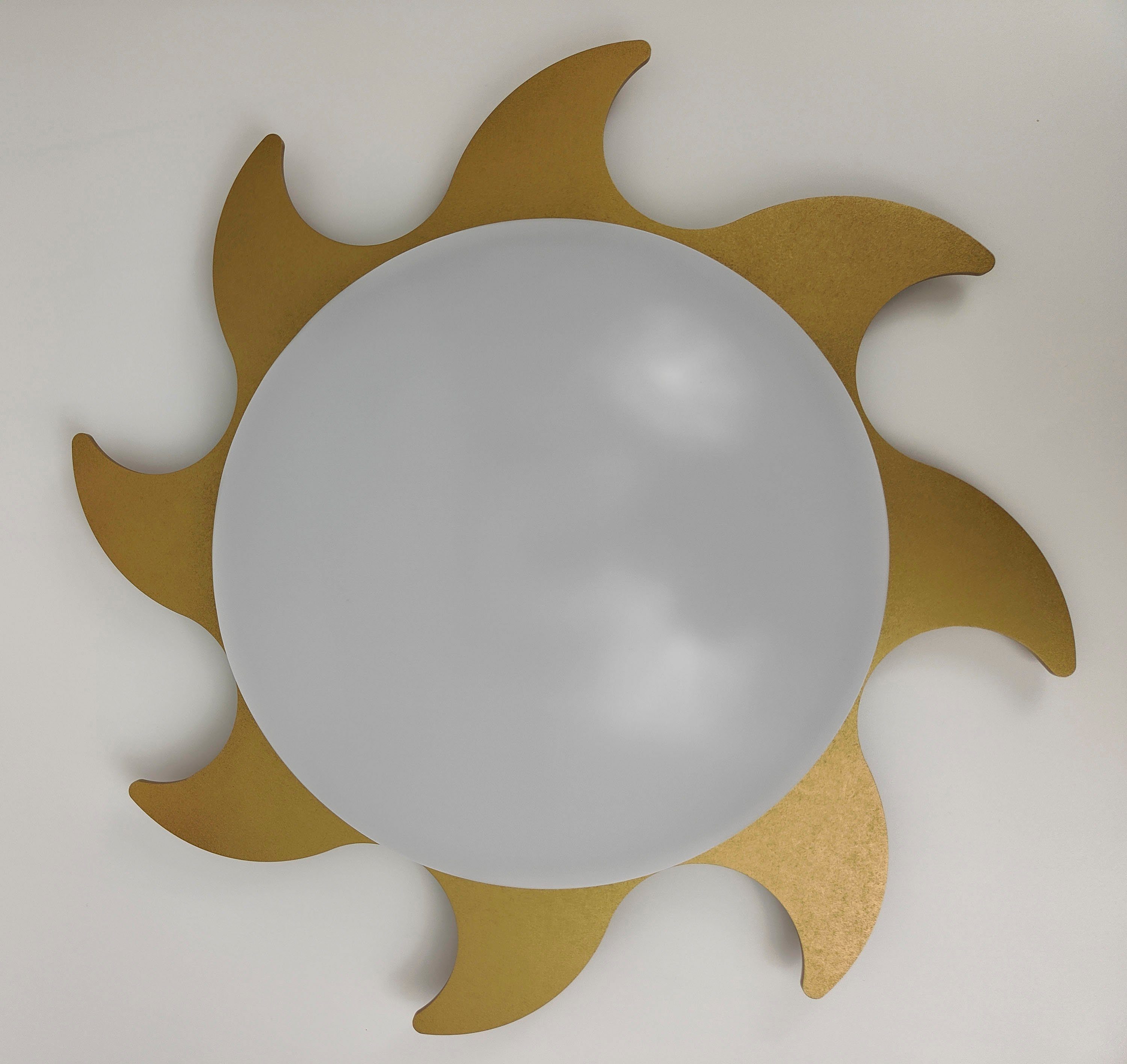 niermann Plafondlamp Plafonnière Zon, goudkleur E27 fitting voor eenvoudige lichtbronwisseling (1 stuk)