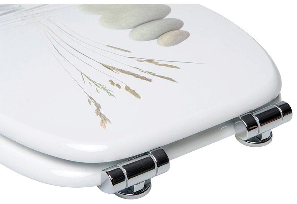 Sanilo Set badkameraccessoires Balance bestaand uit toiletzitting, badmat, stop, zeepdispenser, toiletborstel (complete set, 6-delig)