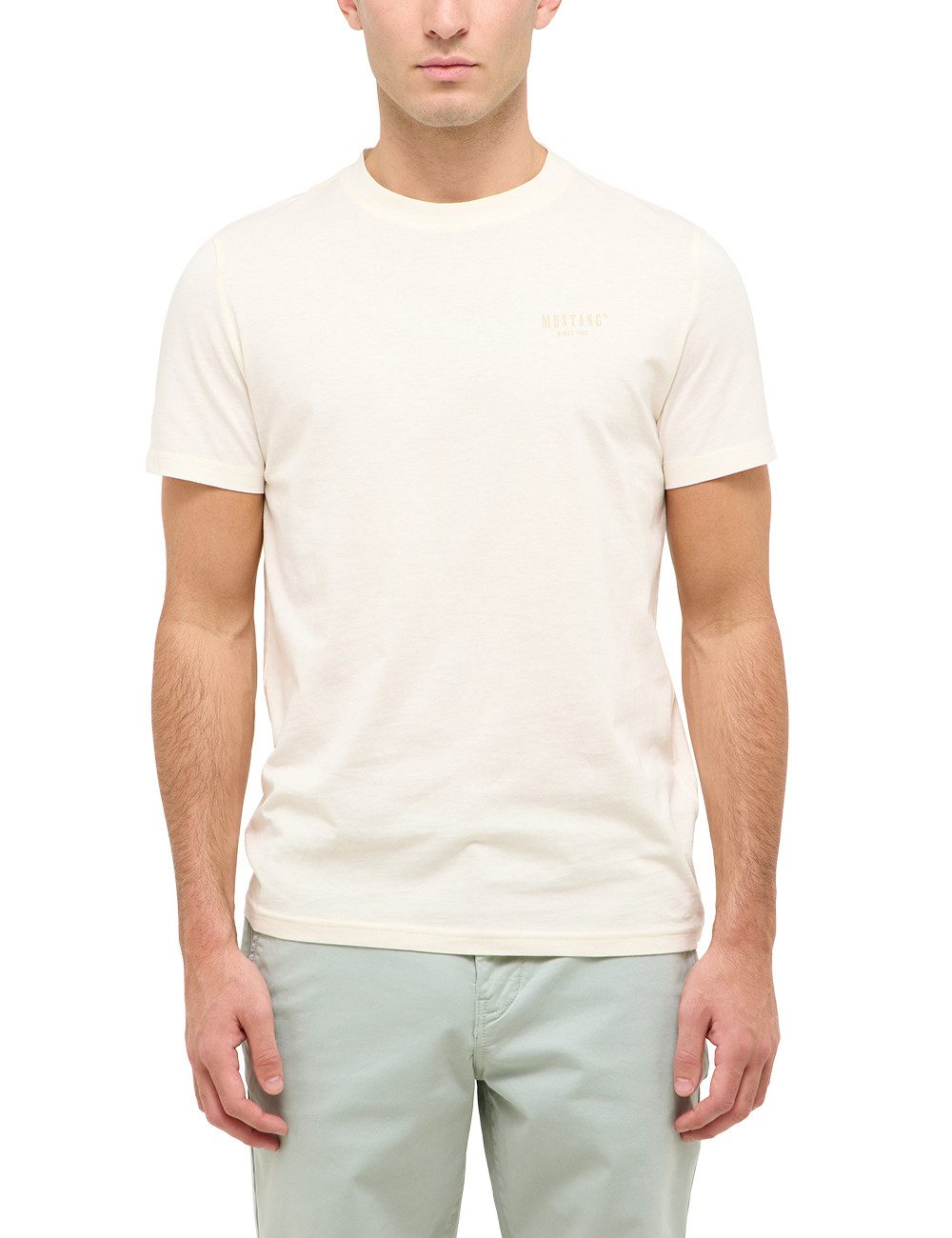 MUSTANG Shirt met korte mouwen Heren stijl Austin heren t-shirts maat XXXL wit
