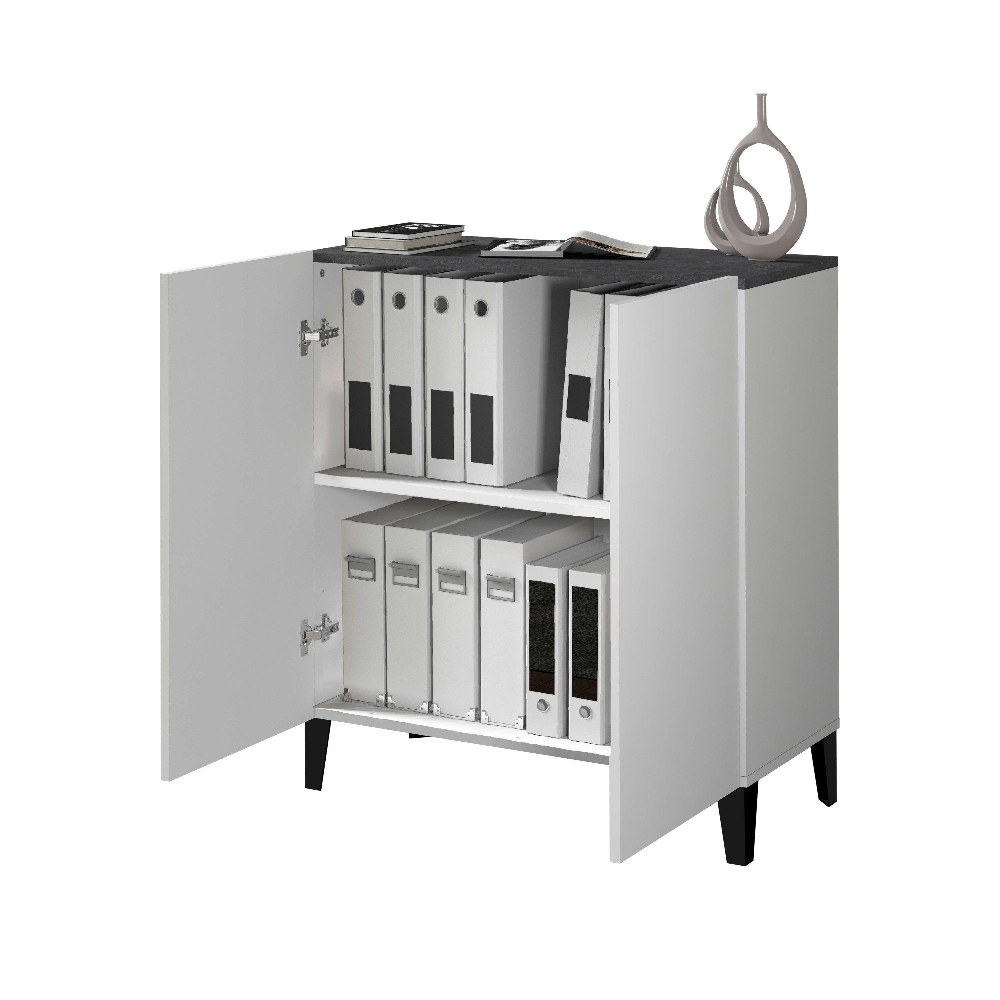 INOSIGN Archiefkast Sunrise Archiefkast, Multifunctionele kast, Bureaukast met 2 deuren & 2 vakken, breedte 79,2 cm, gemaakt in italië