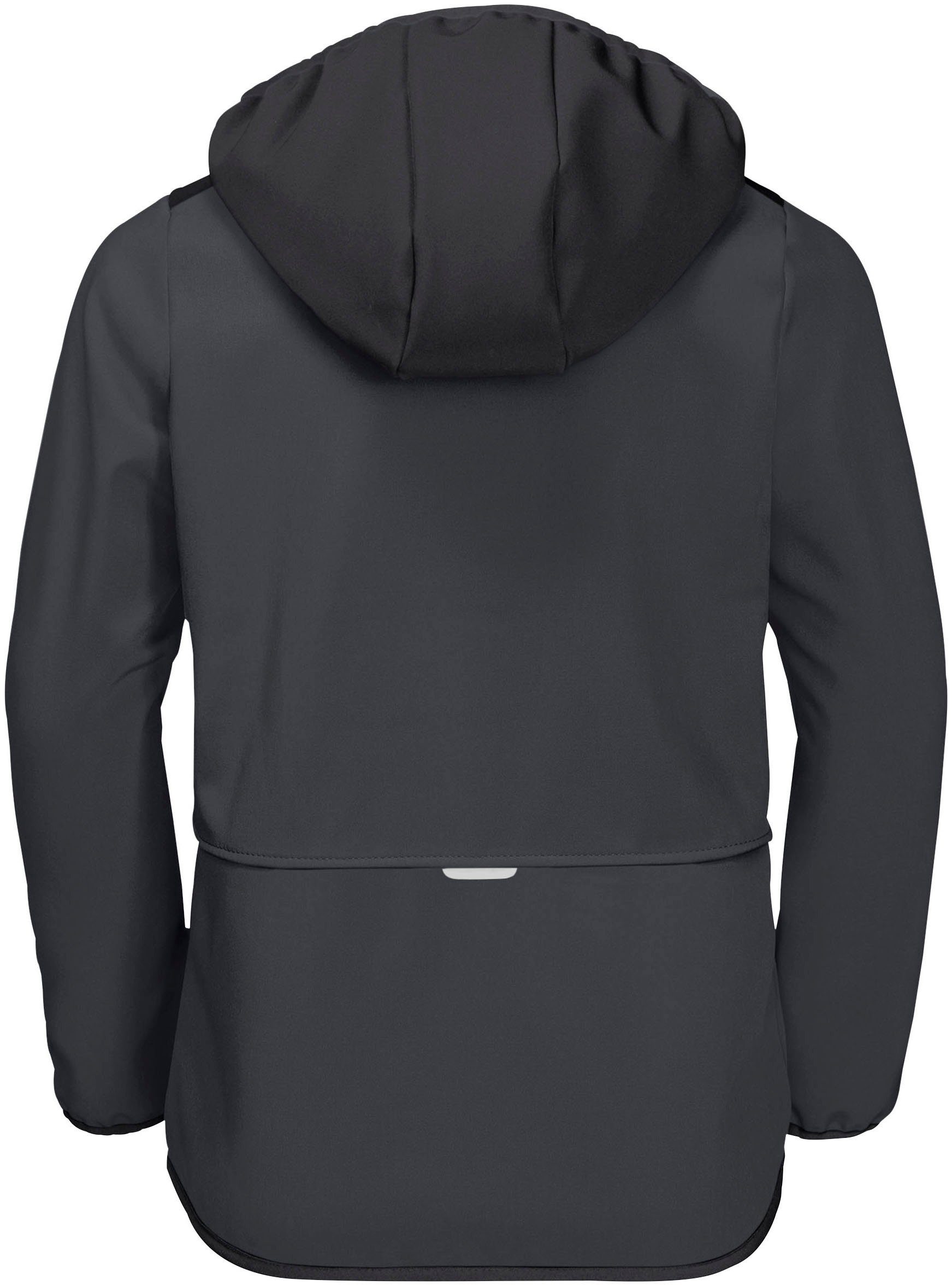 Jack Wolfskin Softshell-jack FOURWINDS JACKET KIDS met contrastkleurige details