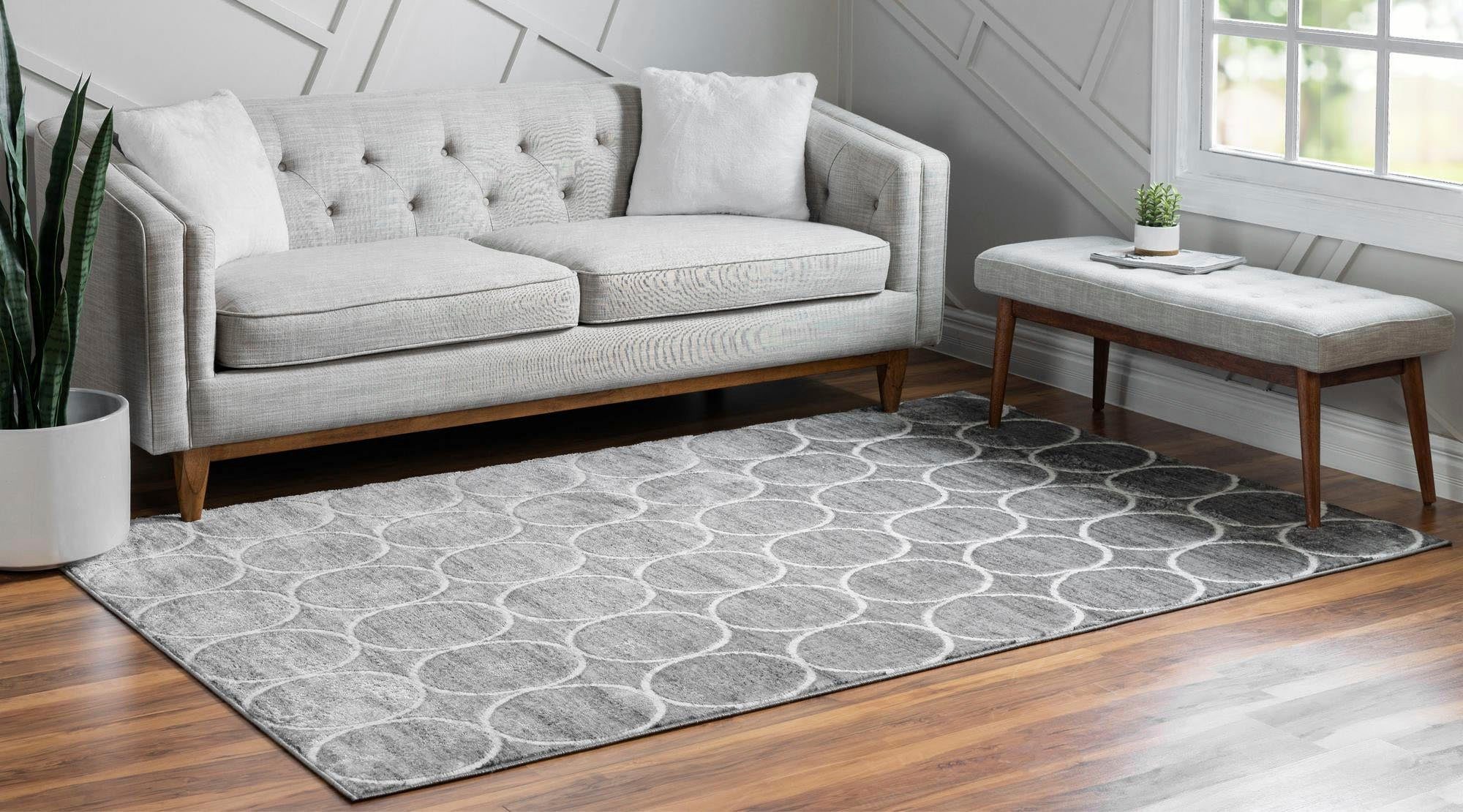 Myflair Möbel & Accessoires Vloerkleed Titan trellis voorraadopruiming Korte pool, geweven, modern design, motief rondjes