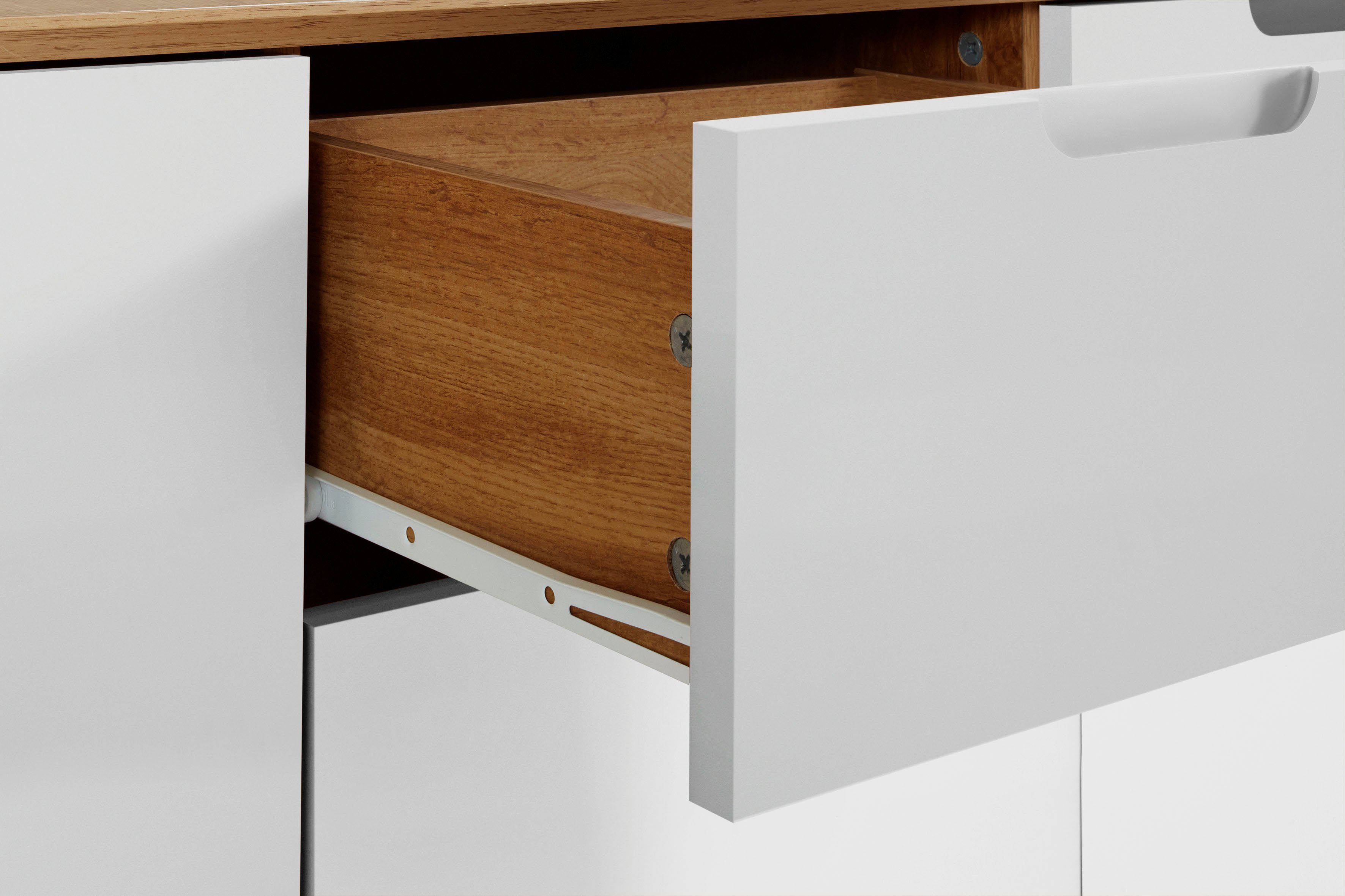 andas Dressoir Pandrup met 3 laden en 2 verstelbare planken, b: 120 cm, h: 75 cm