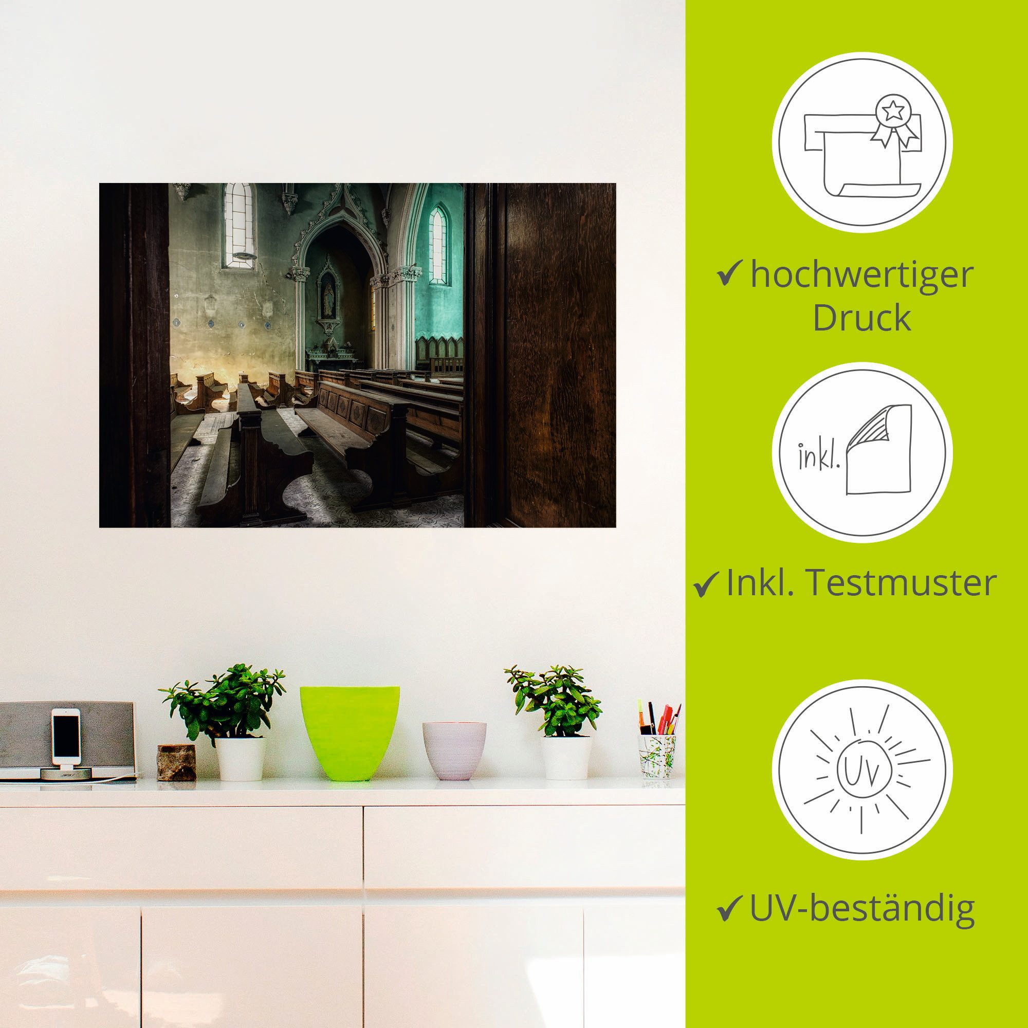 Artland Wandfolie Lost Place - kerk - verlaten plaatsen