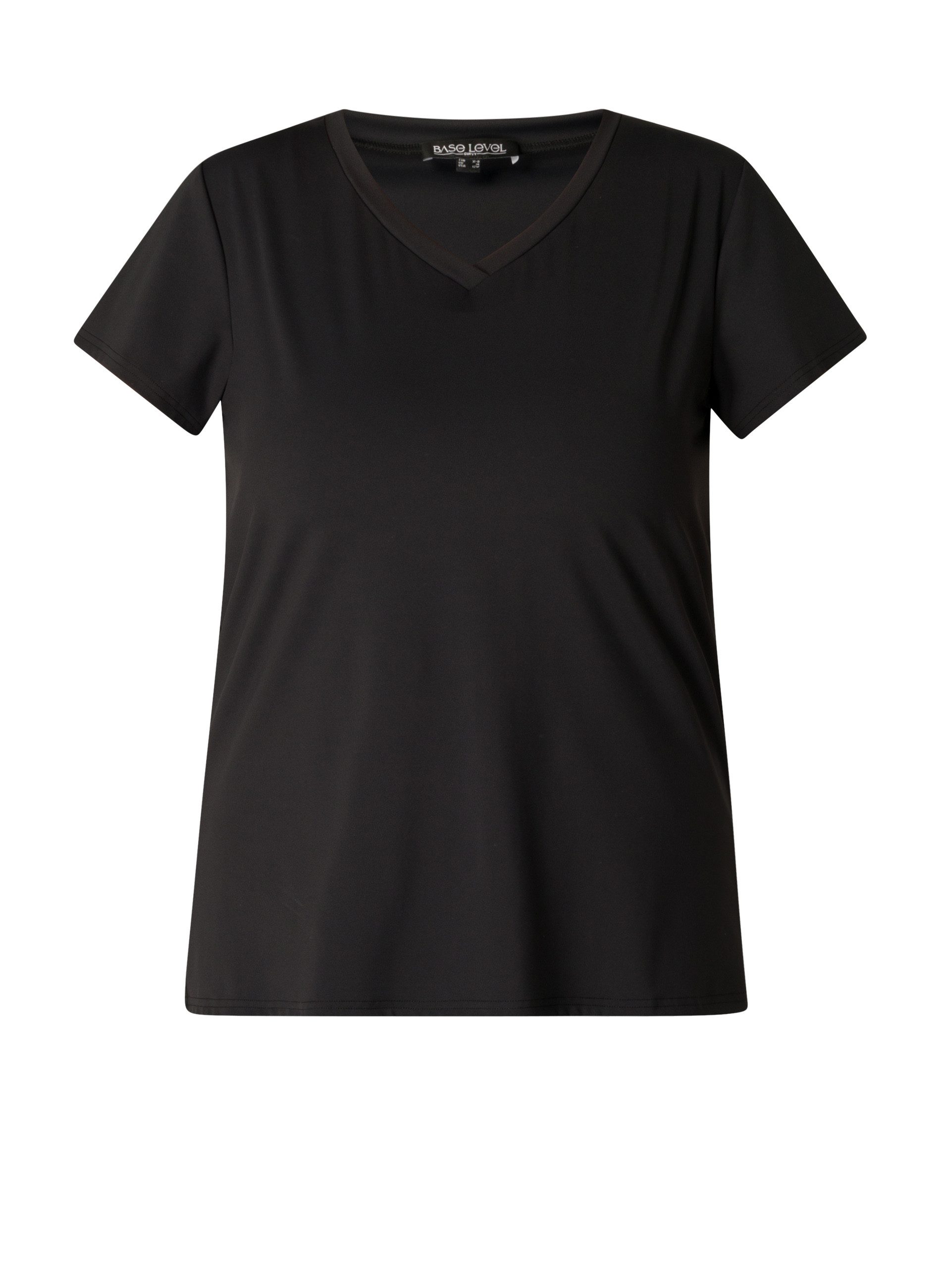 Base Level Curvy Shirt met V-hals Lilly met stretch