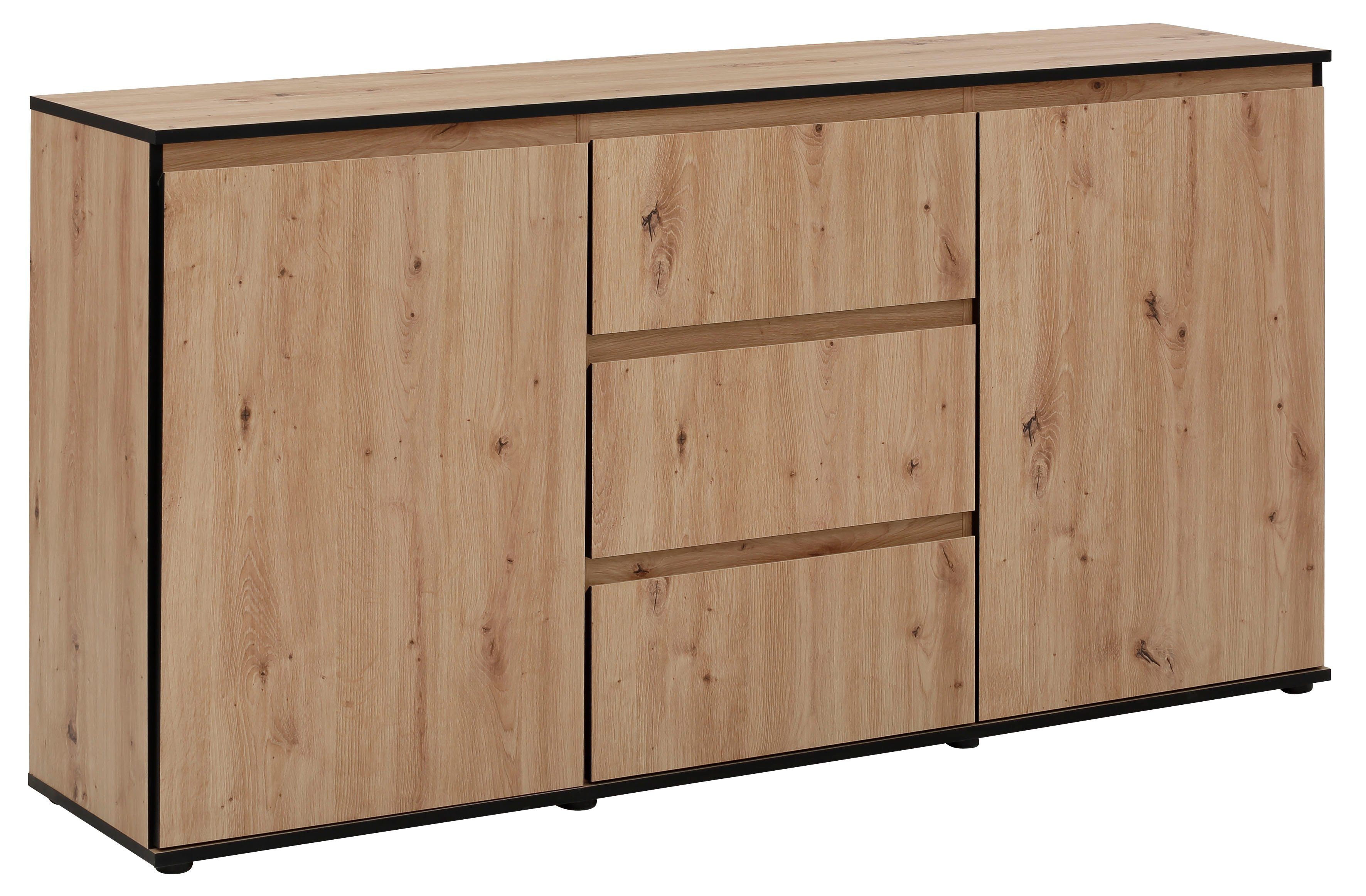 HELA Dressoir Ariana met schuinverwerkte verzonken grepen, breedte 160 cm