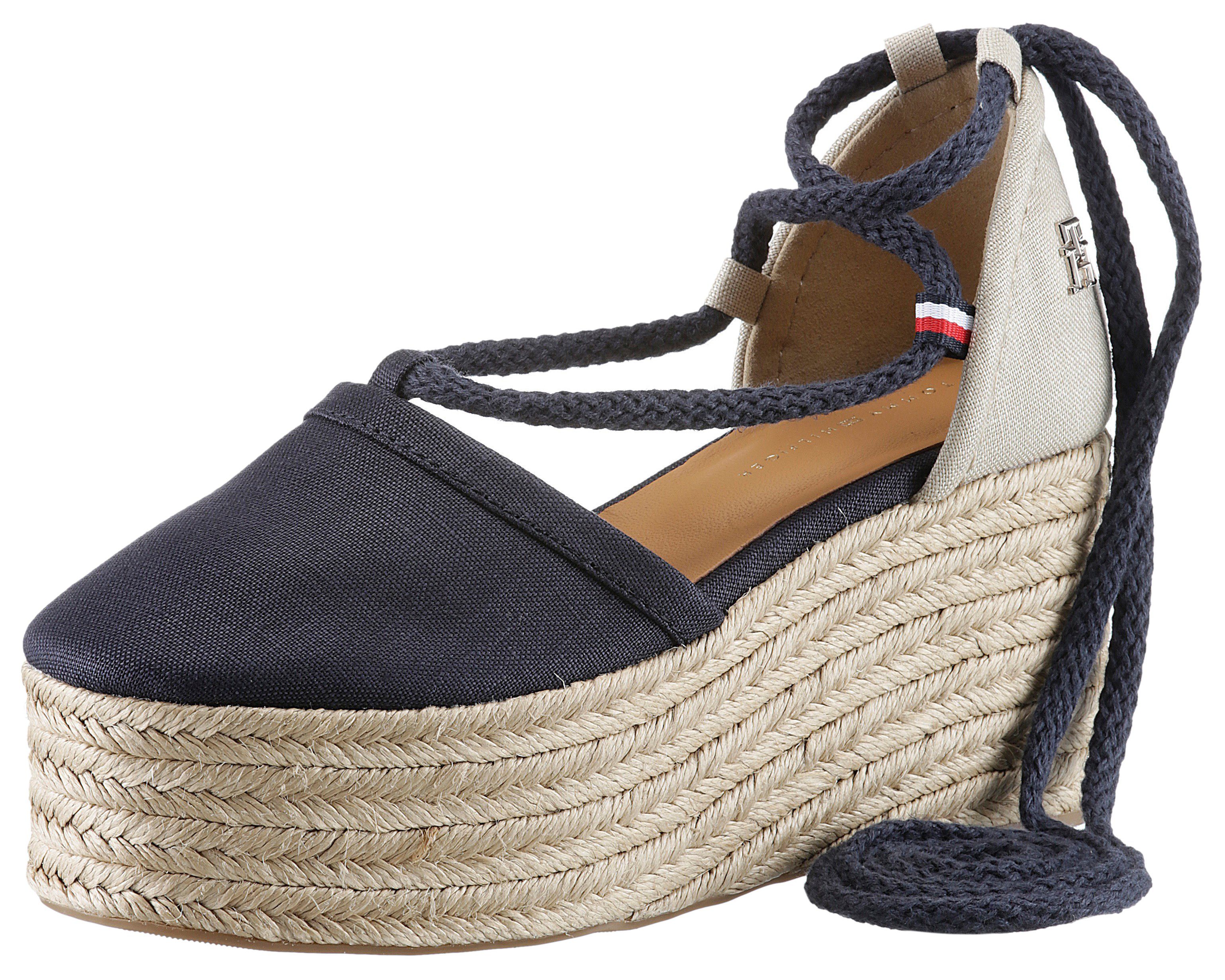 NU 20% KORTING: Tommy Hilfiger Espadrilles CLOSED TOE LINEN FLATFORM