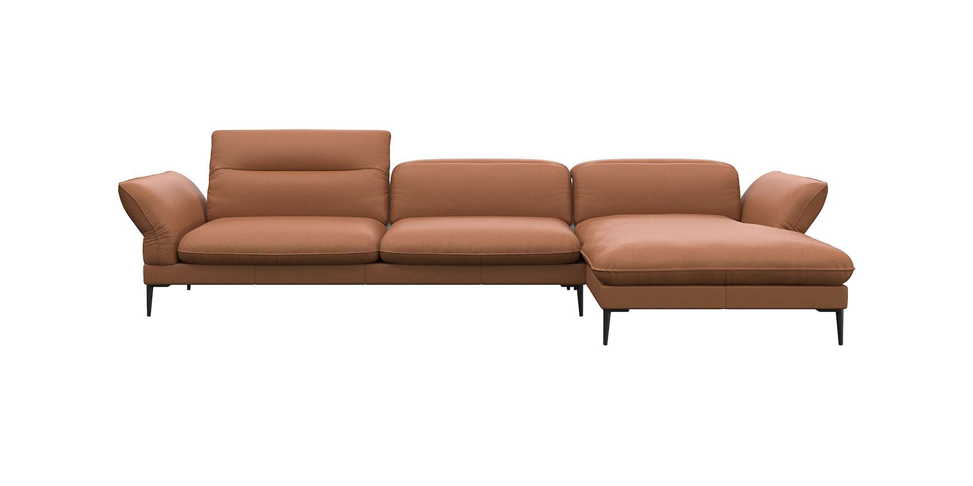 FLEXLUX Hoekbank Salino, functionele bank met recamiere, relaxbank, hoekbank Bank met arm- en hoofdeinde verstellingen, koudschuim & staalgolven