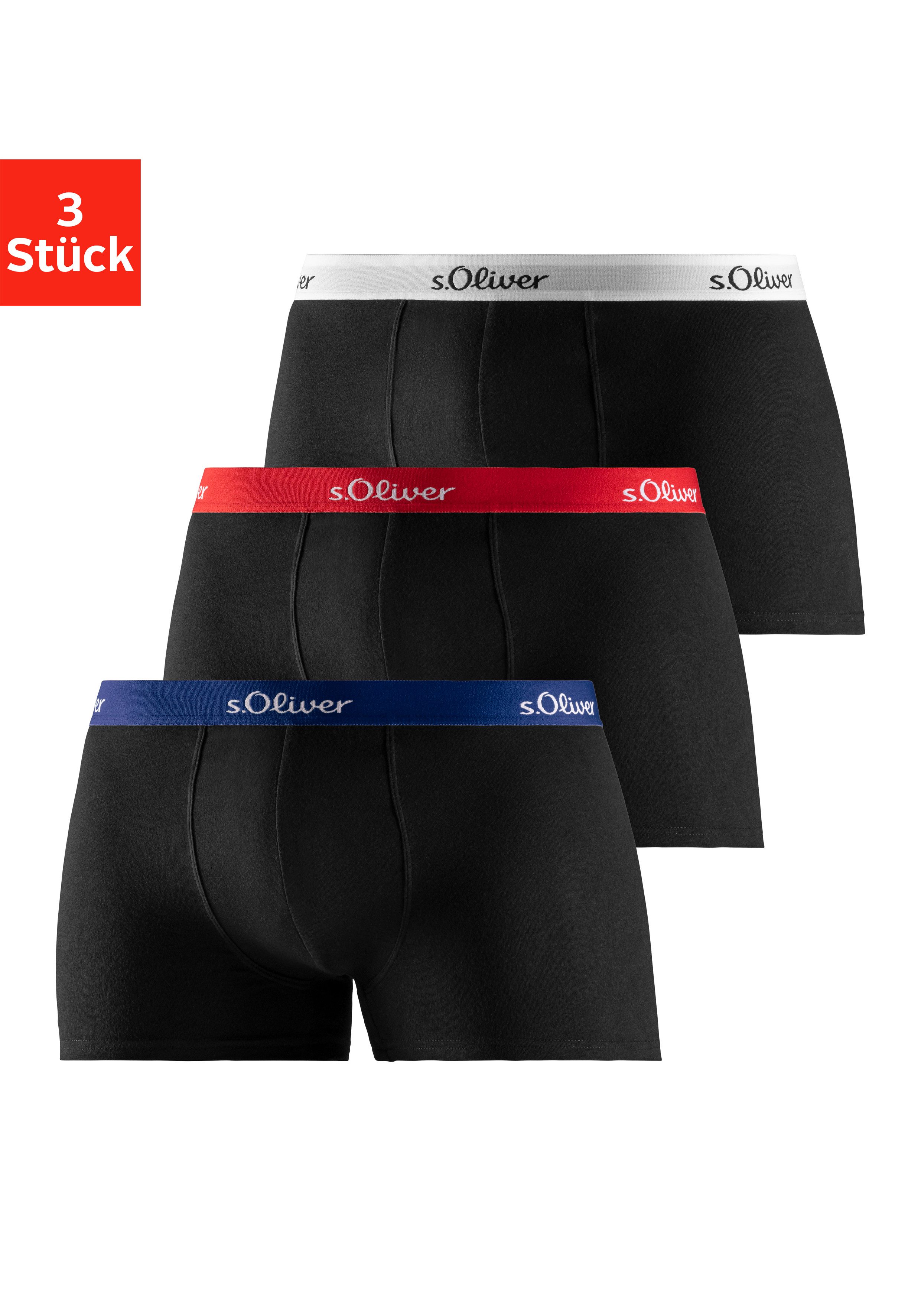 s.Oliver RED LABEL Beachwear Boxershort voor heren klassieke basis voor elke garderobe (3 stuks) heren boxershorts maat M zwart