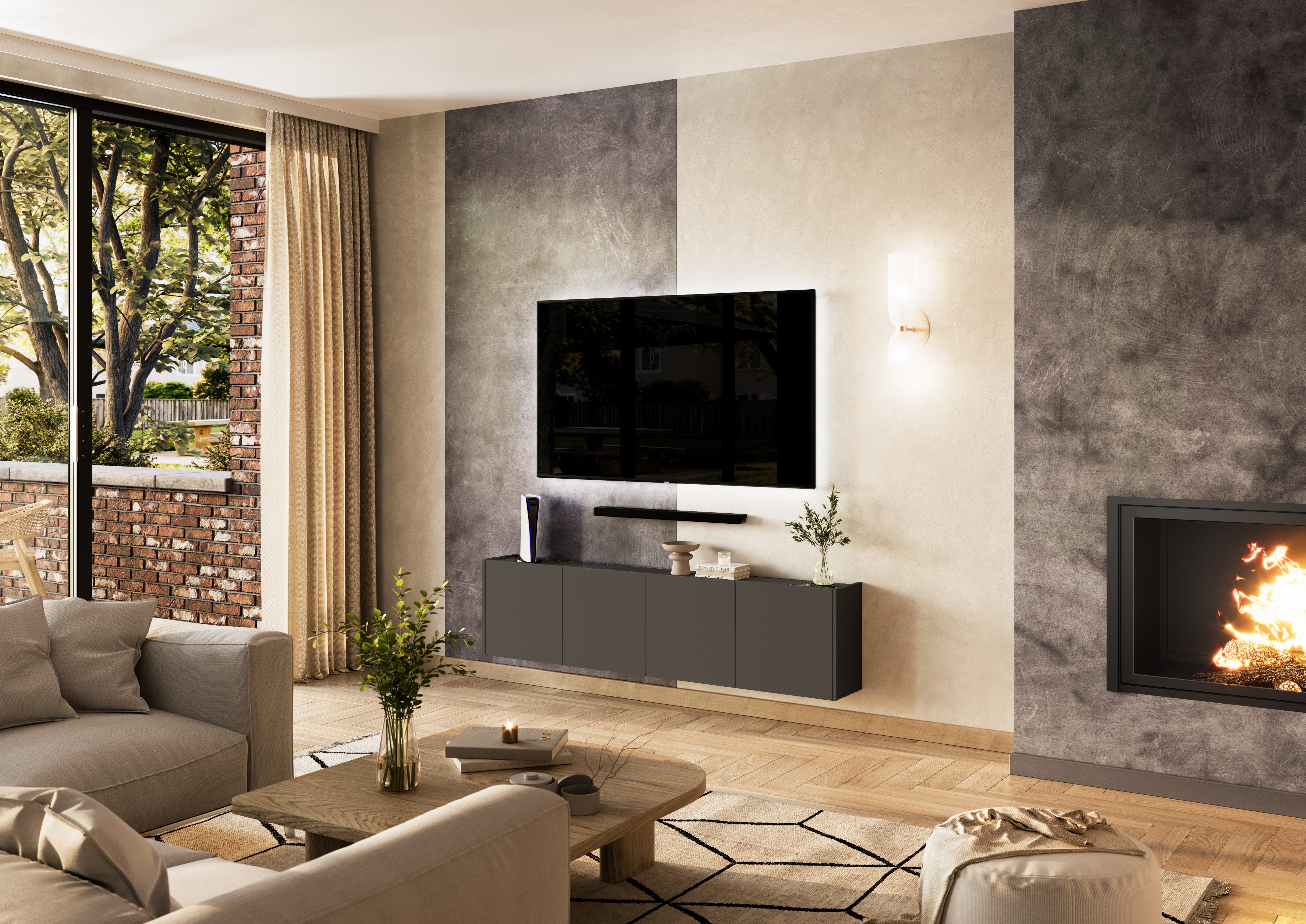 GERMANIA Multifunctionele kast Libbiano met balkonlook
