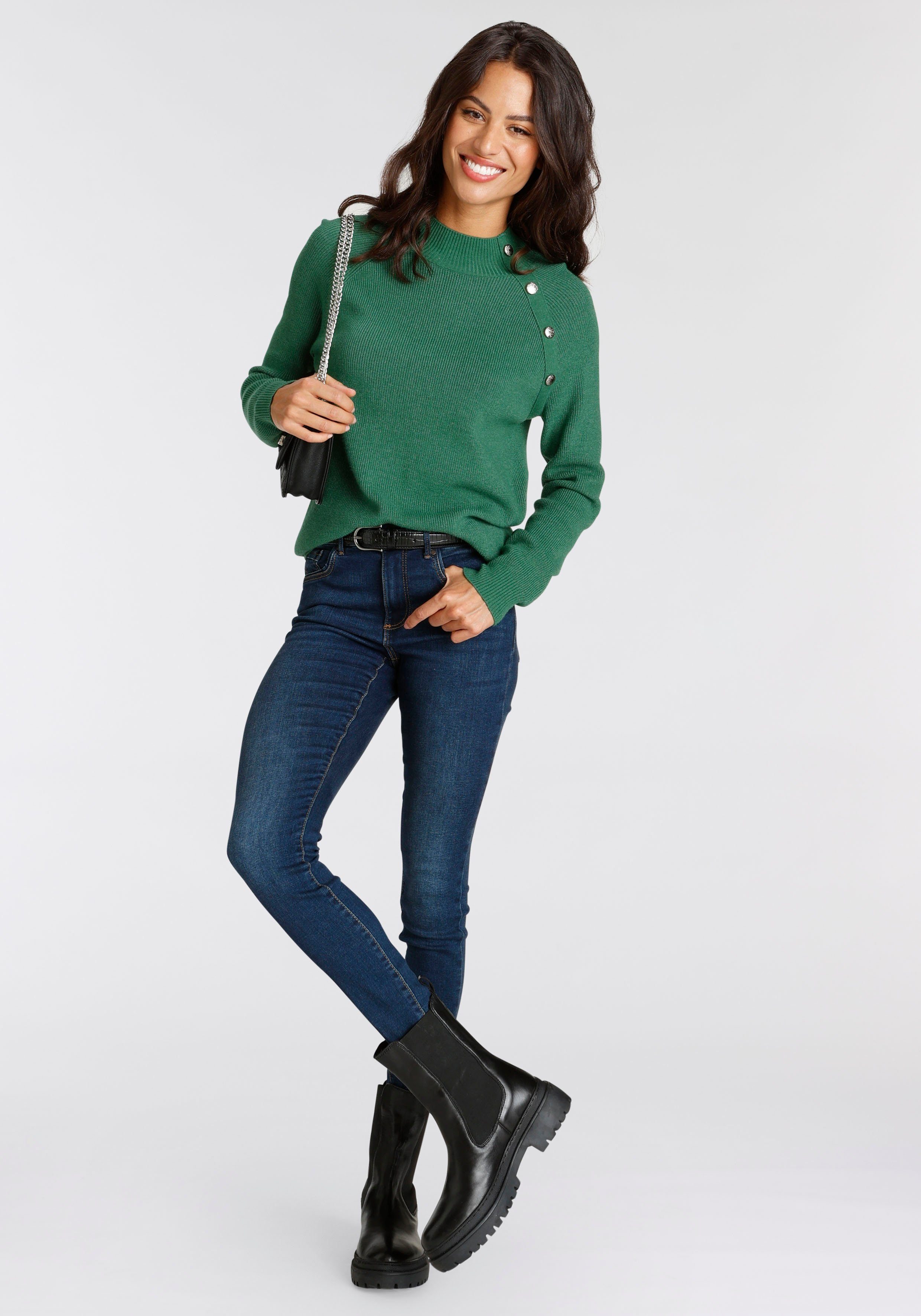 Laura Scott Gebreide trui met knoopdetail