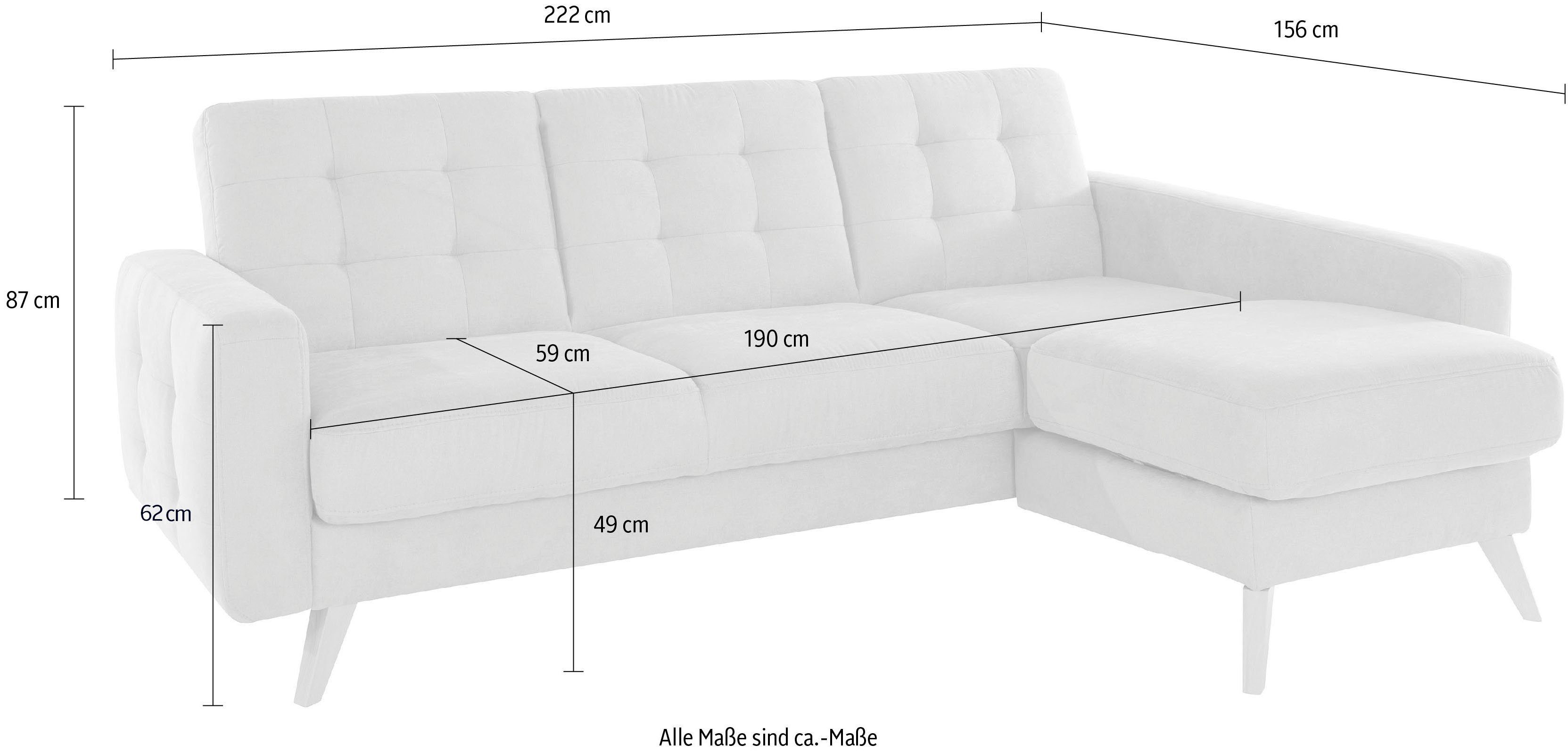 exxpo - sofa fashion Hoekbank Nappa, compact en comfortabel, handig, tijdloos design, L-vorm