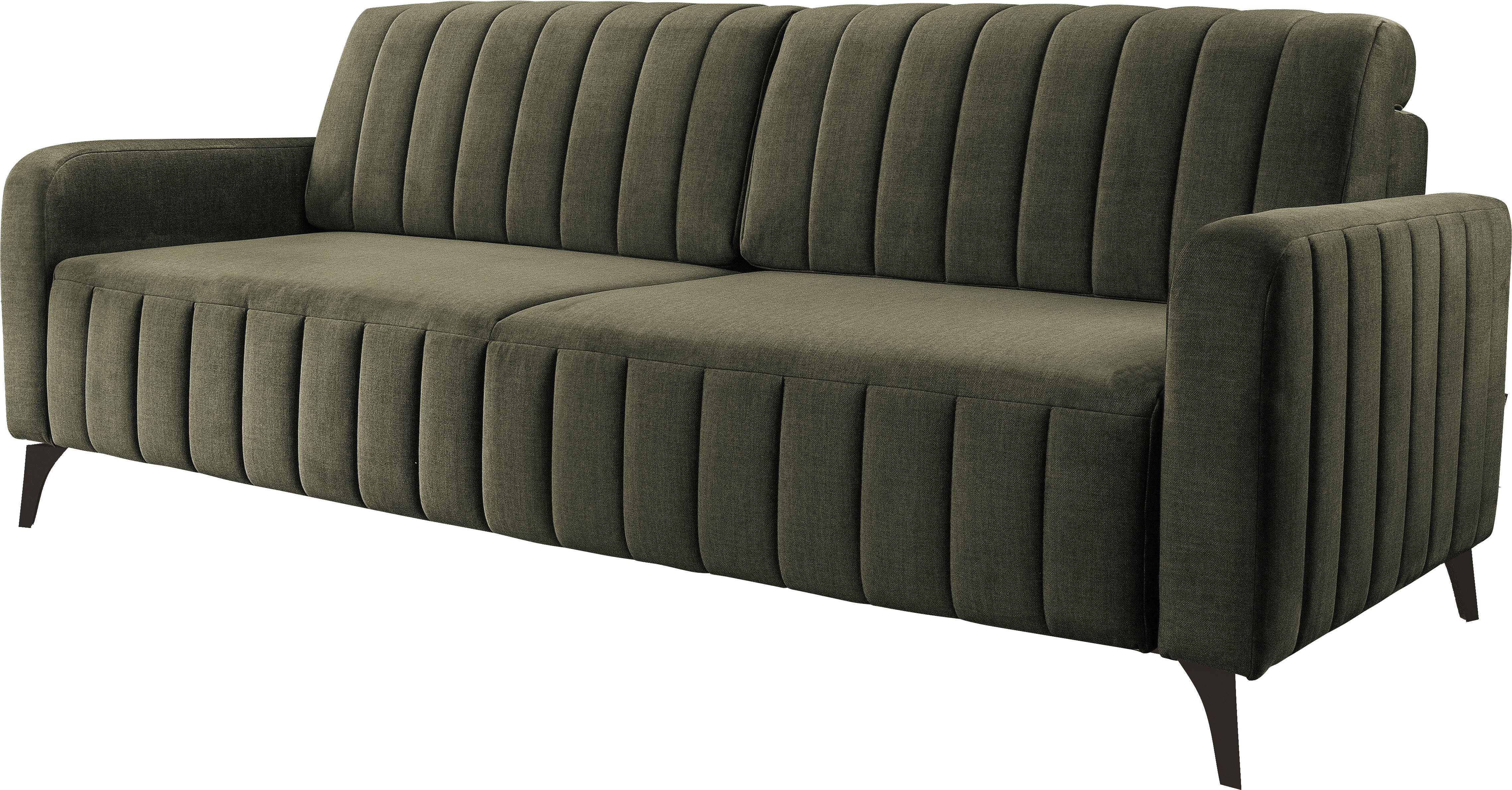 exxpo - sofa fashion 3-zitsbank Grande, hoogwaardige slaapbank van microvelours met slaapbank functie en bedbox, comfortabele binnenvering