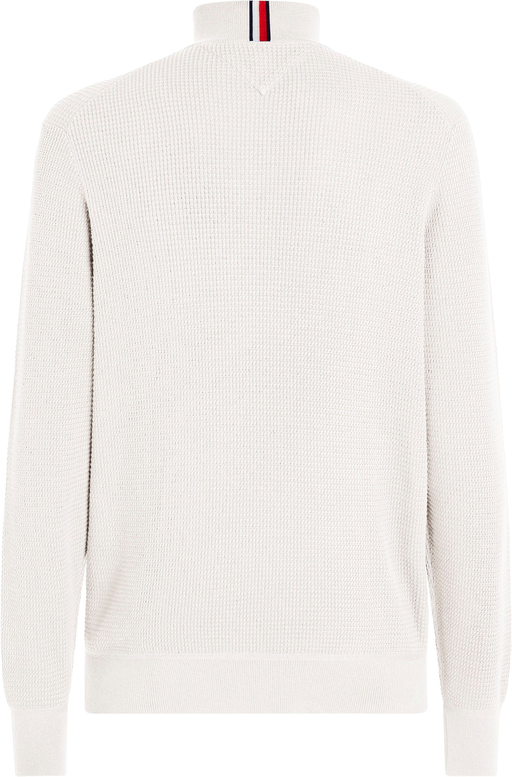 Tommy Hilfiger Gebreide trui REFINED STRUCTURE ZIP MOCK