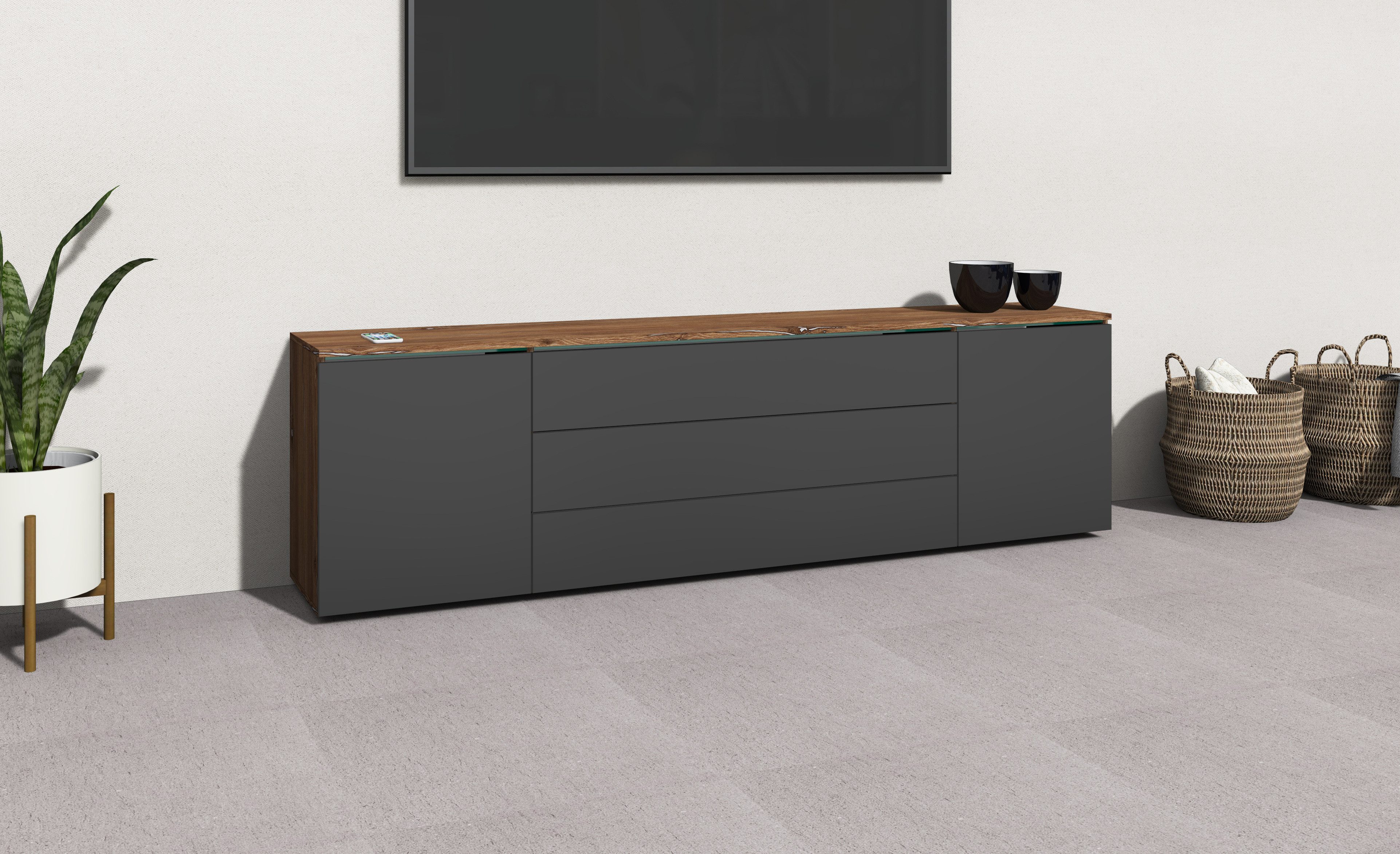 borchardt Möbel Tv-meubel San Diego Breedte 200 cm lowboards