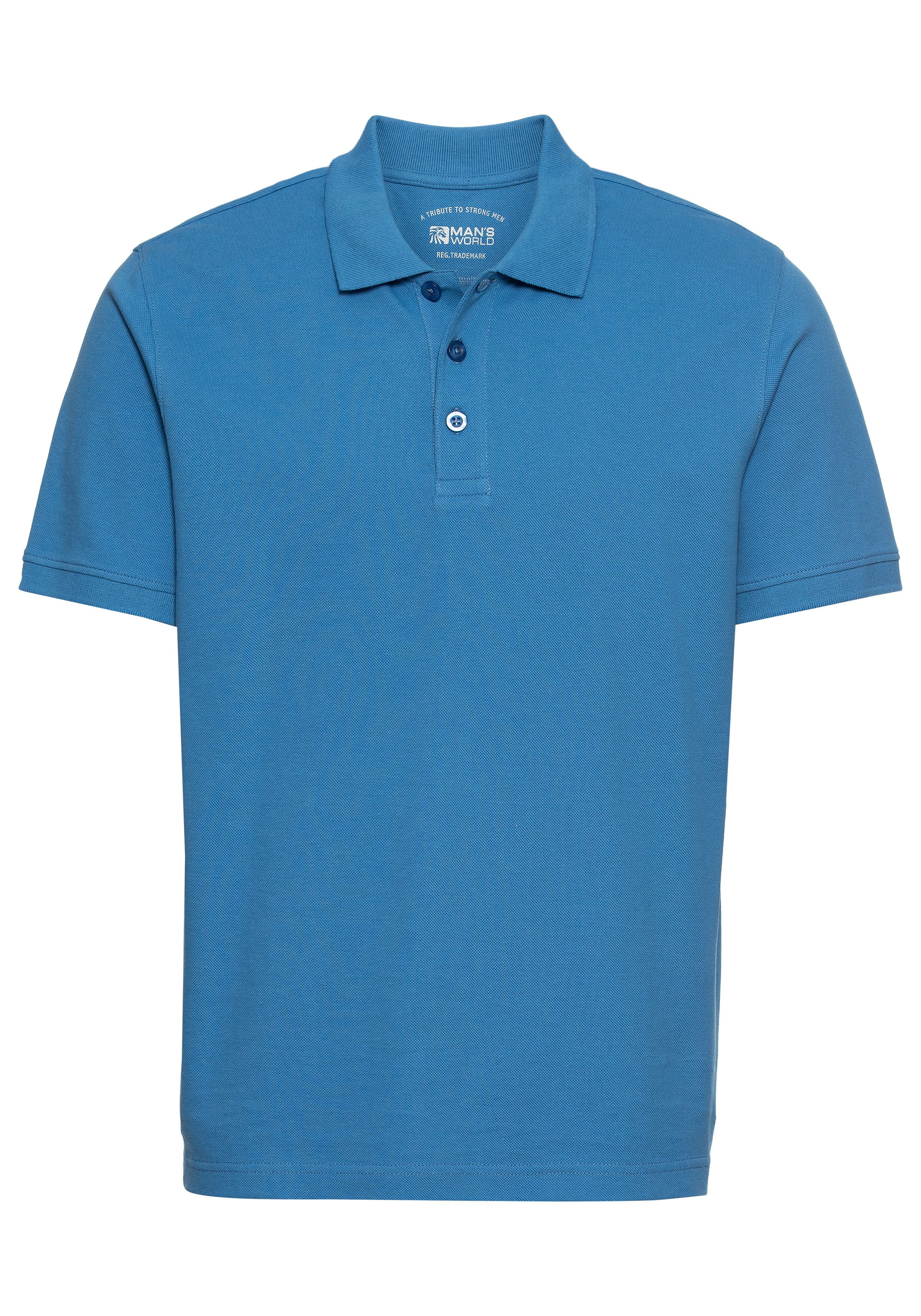 Man's World Poloshirt Korte mouwen, losse pasvorm, effen