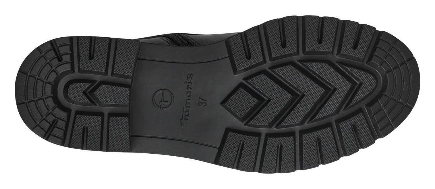 Tamaris Veterschoenen blokhak, veterschoen, enkellaars met decoratieve naad aan de voorkant