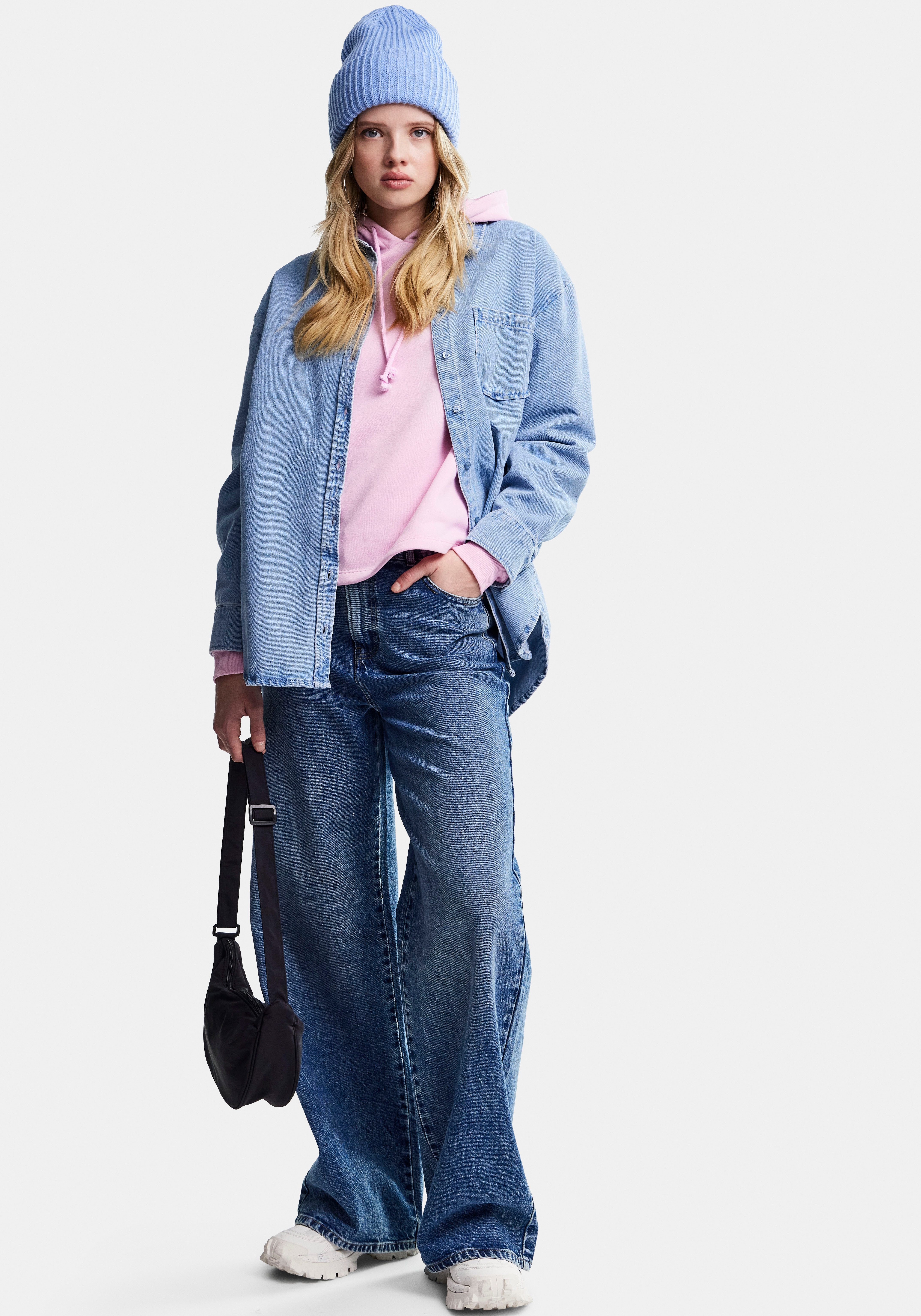 pieces Jeans blouse PCMAISIE LS DENIM SHIRT NOOS BC