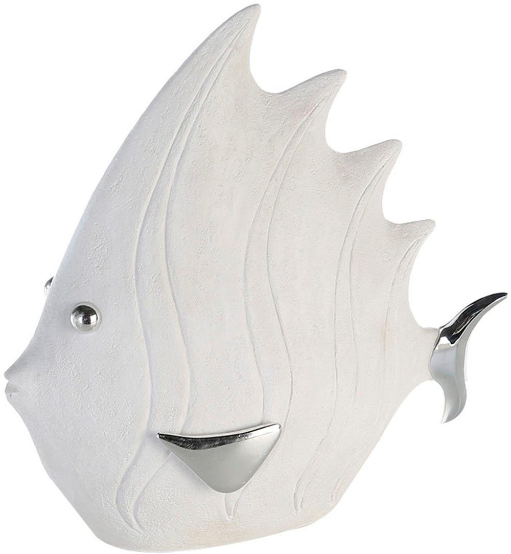 GILDE Dierfiguur Visfiguur (1 stuk) beelden & sculpturen wit