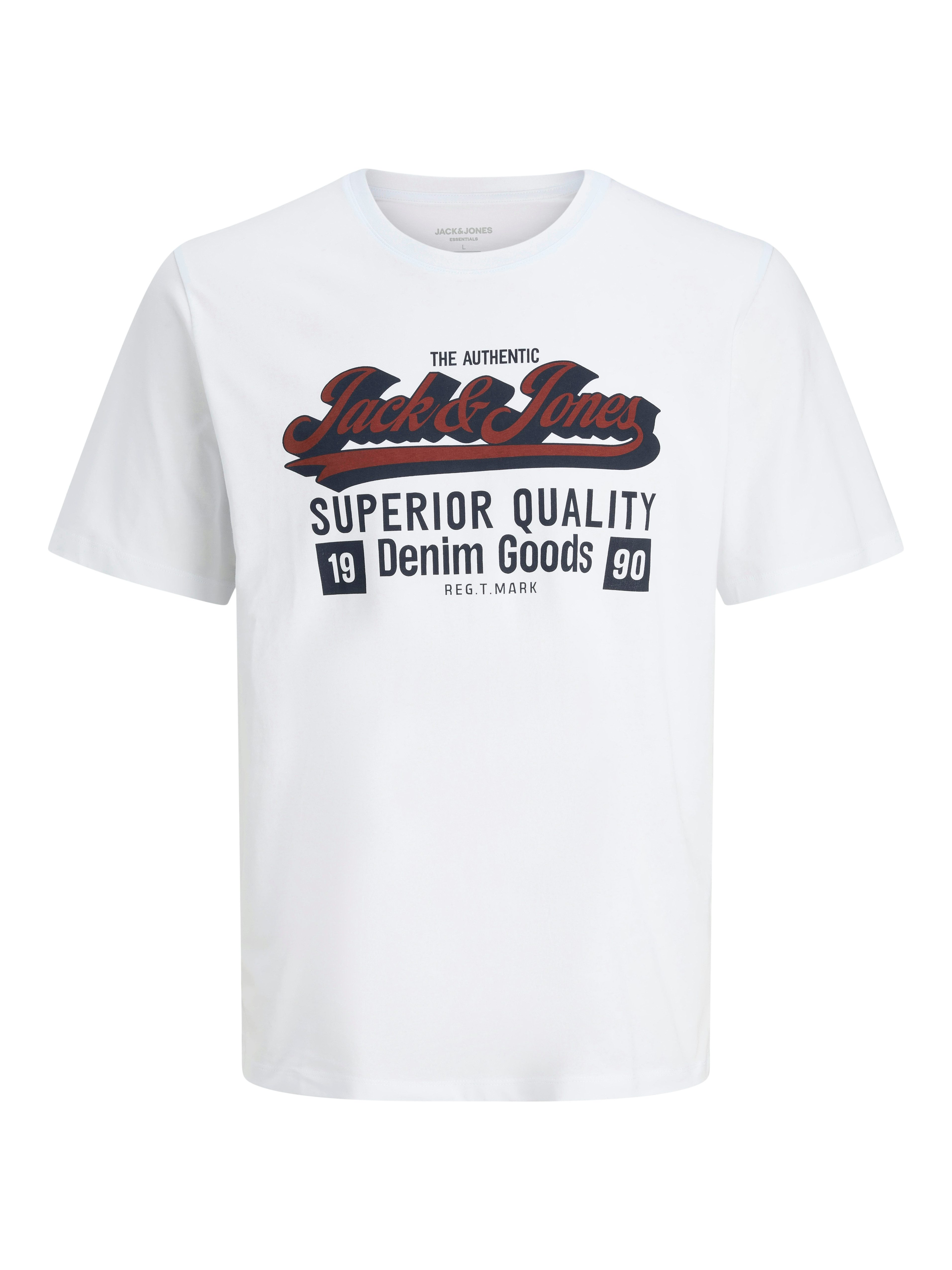 Jack & Jones Shirt met ronde hals JJELOGO TEE SS O-NECK 2 COL AW25 3PK MP (set, 3-delig)
