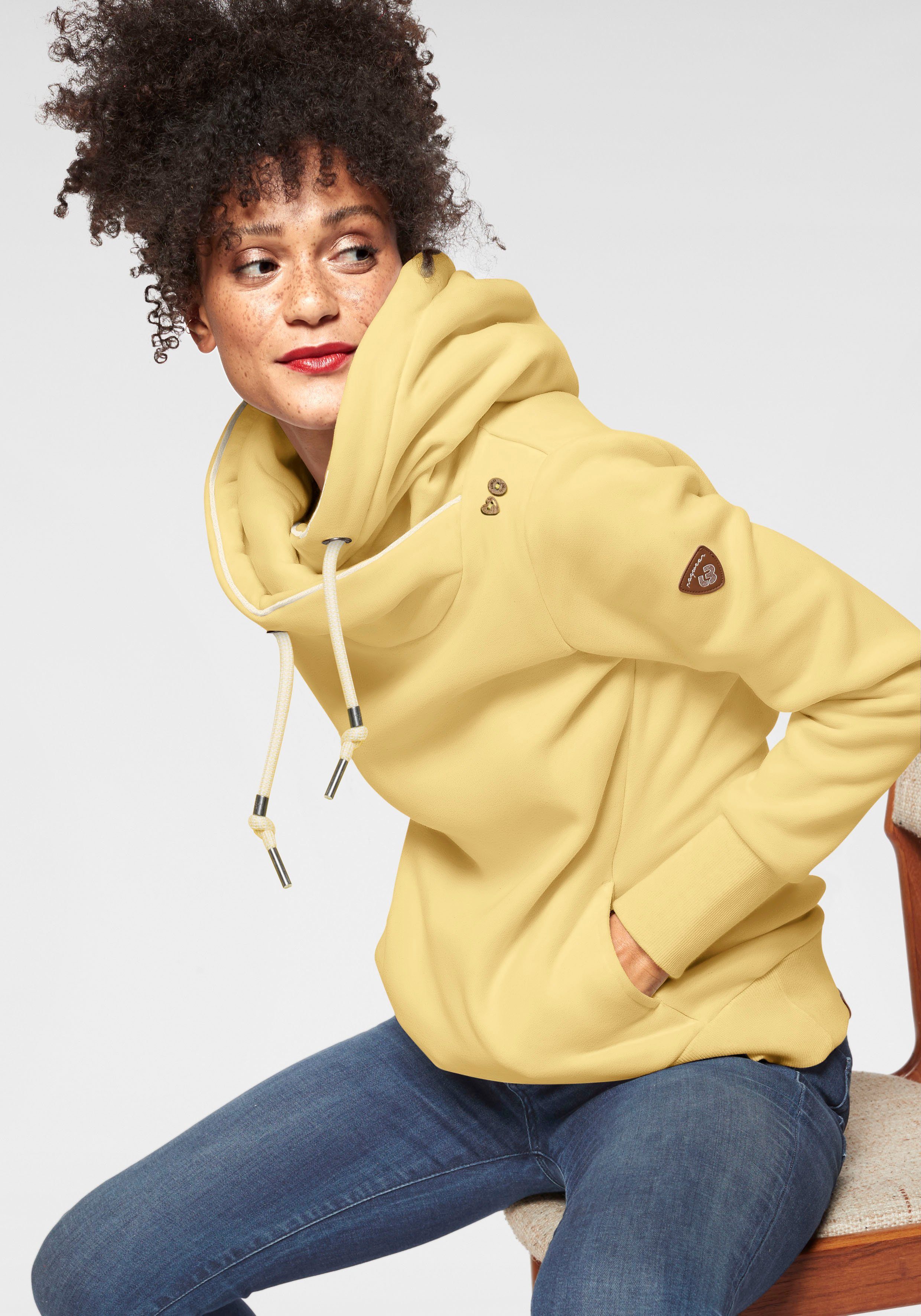 Ragwear Hoodie GRIPYBUTTON Sweater met rustieke koordaccenten