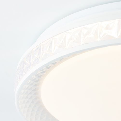 Brilliant Leuchten Led-plafondlamp Burlie Ø 39 cm, Tuya-app, metaal/kunststof, transparant/wit