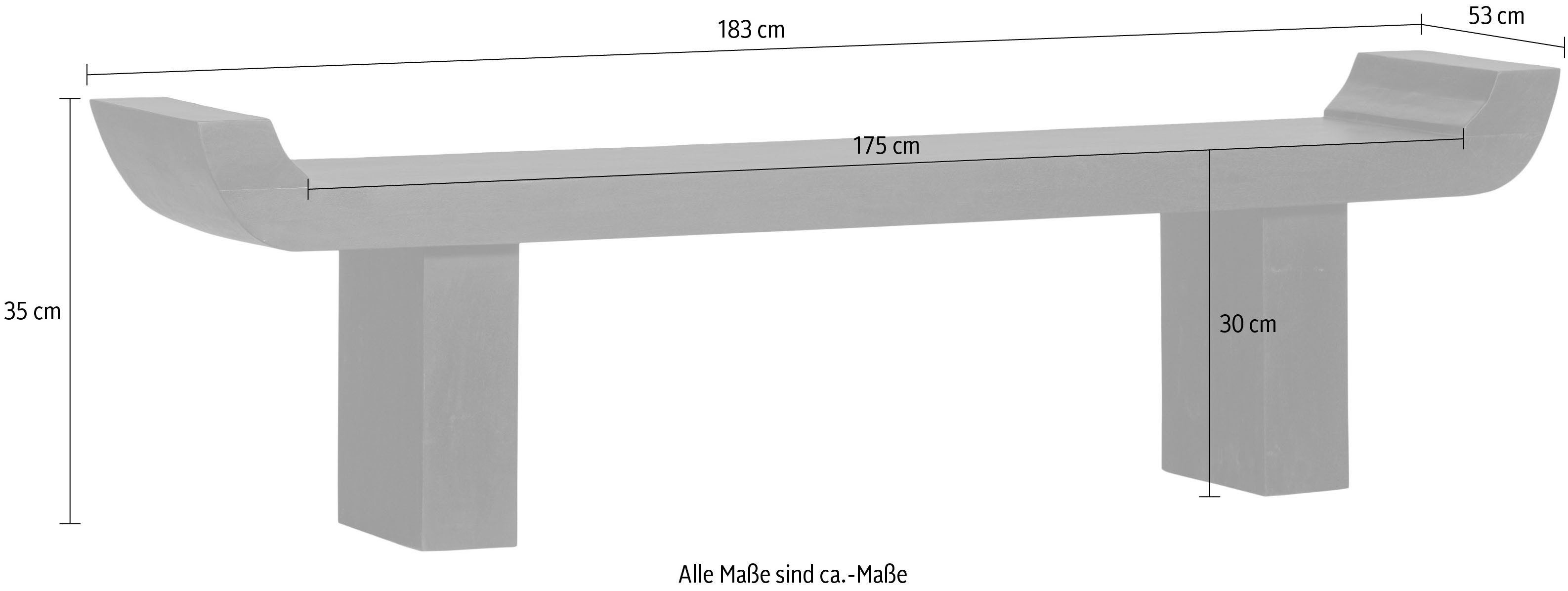 WOOOD Bank Lox Bank, met fineerlaag, H 35 cm x B 183 cm