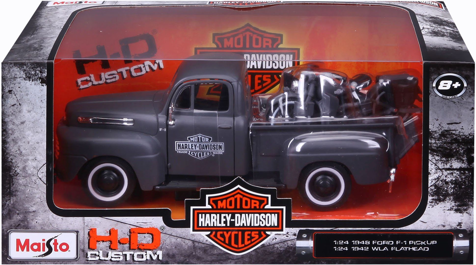 Maisto® Auto op schaal Ford F1 ´48 inclusief harley-davidson wla flathead