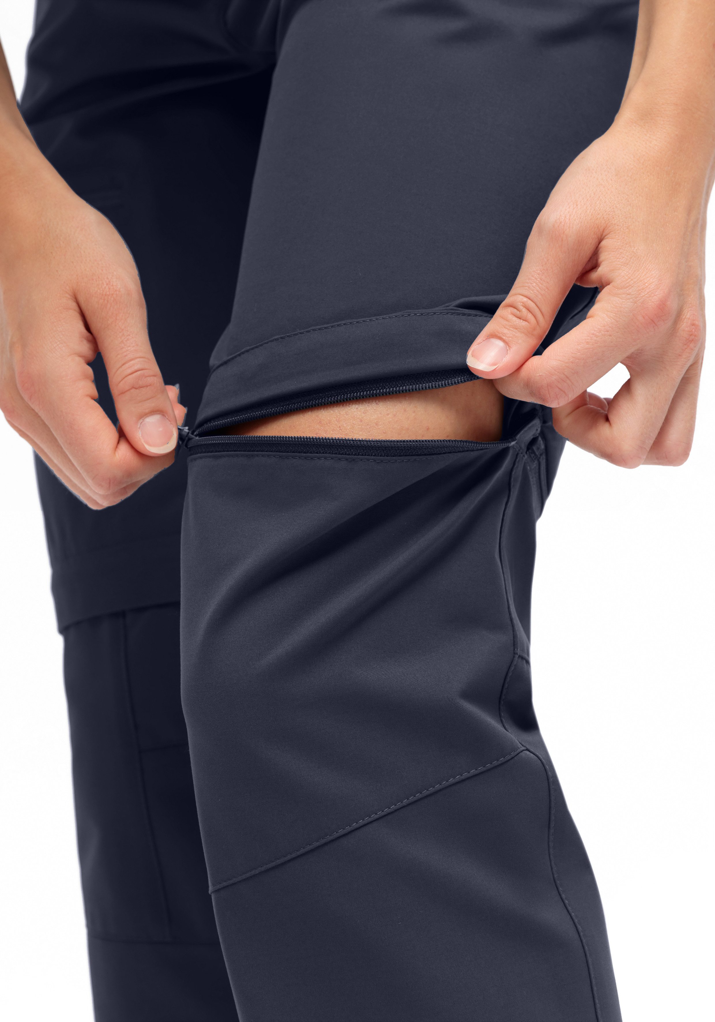 Maier Sports Outdoorbroek Nata Zip Loop Dames wandelbroek, zip-off functionele broek, 3 zakken, regular fit
