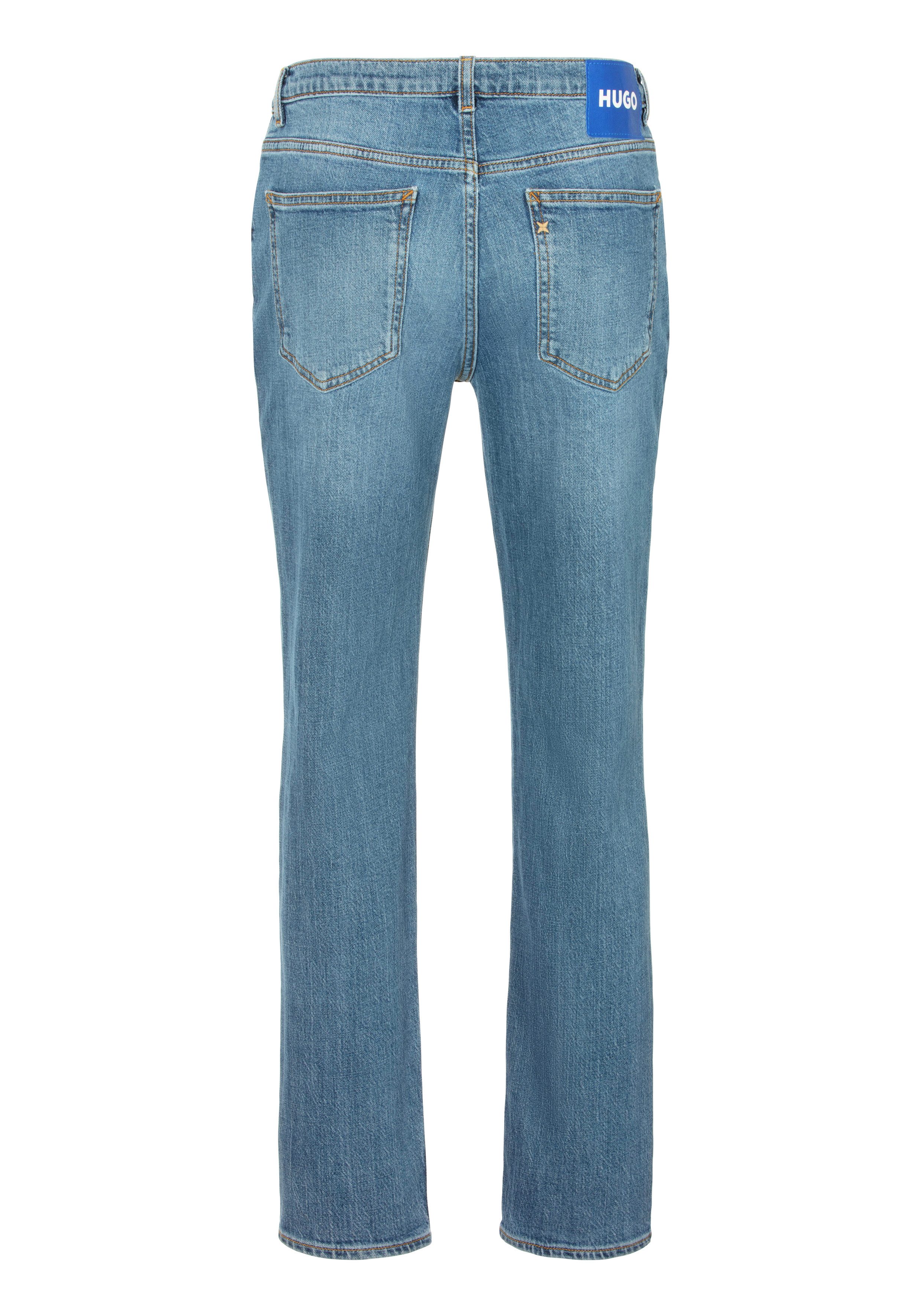 HUGO Blue Tapered jeans Brody met stone-washed-finish