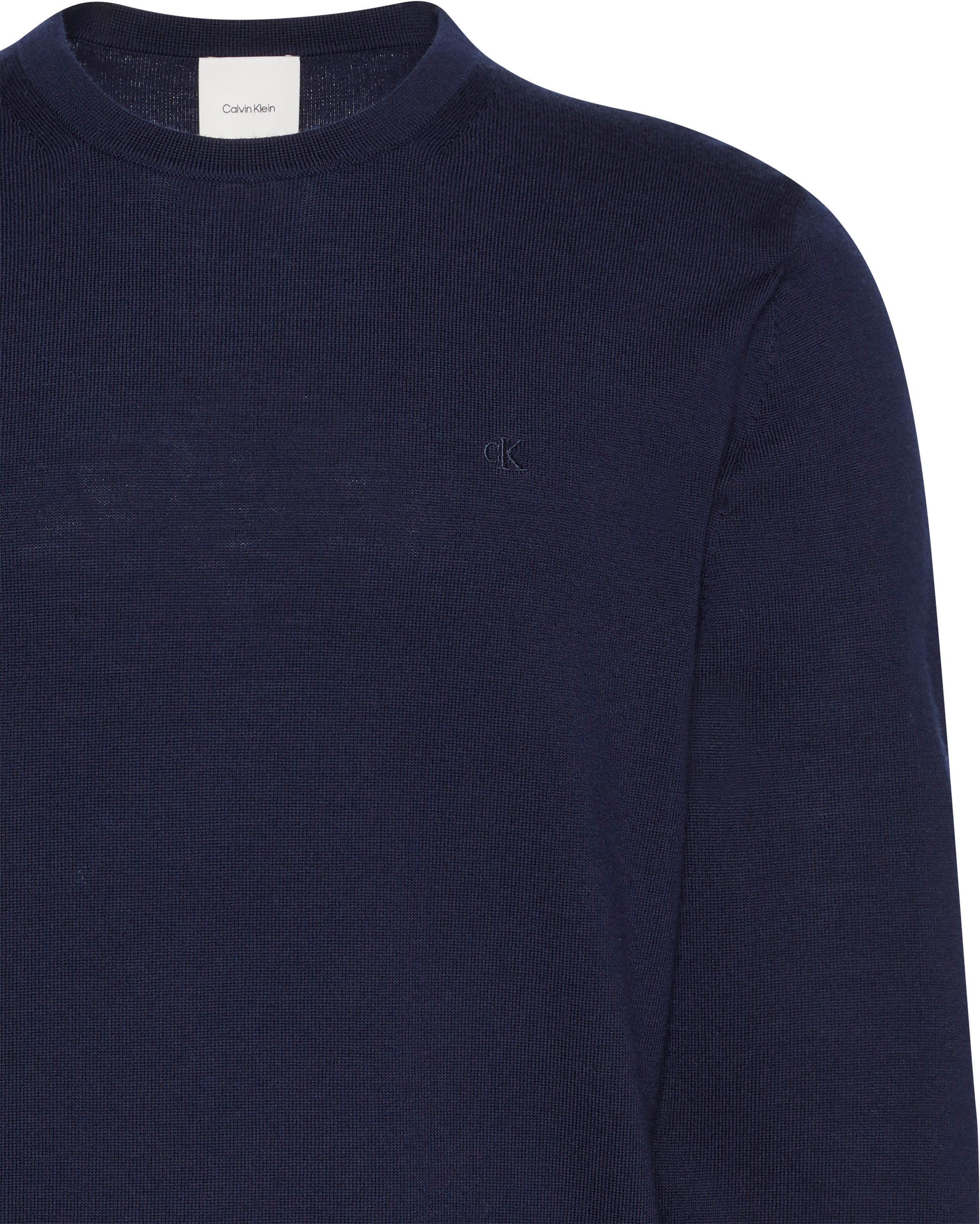 Calvin Klein Gebreide trui LS 100% MERINO CREW 14GG