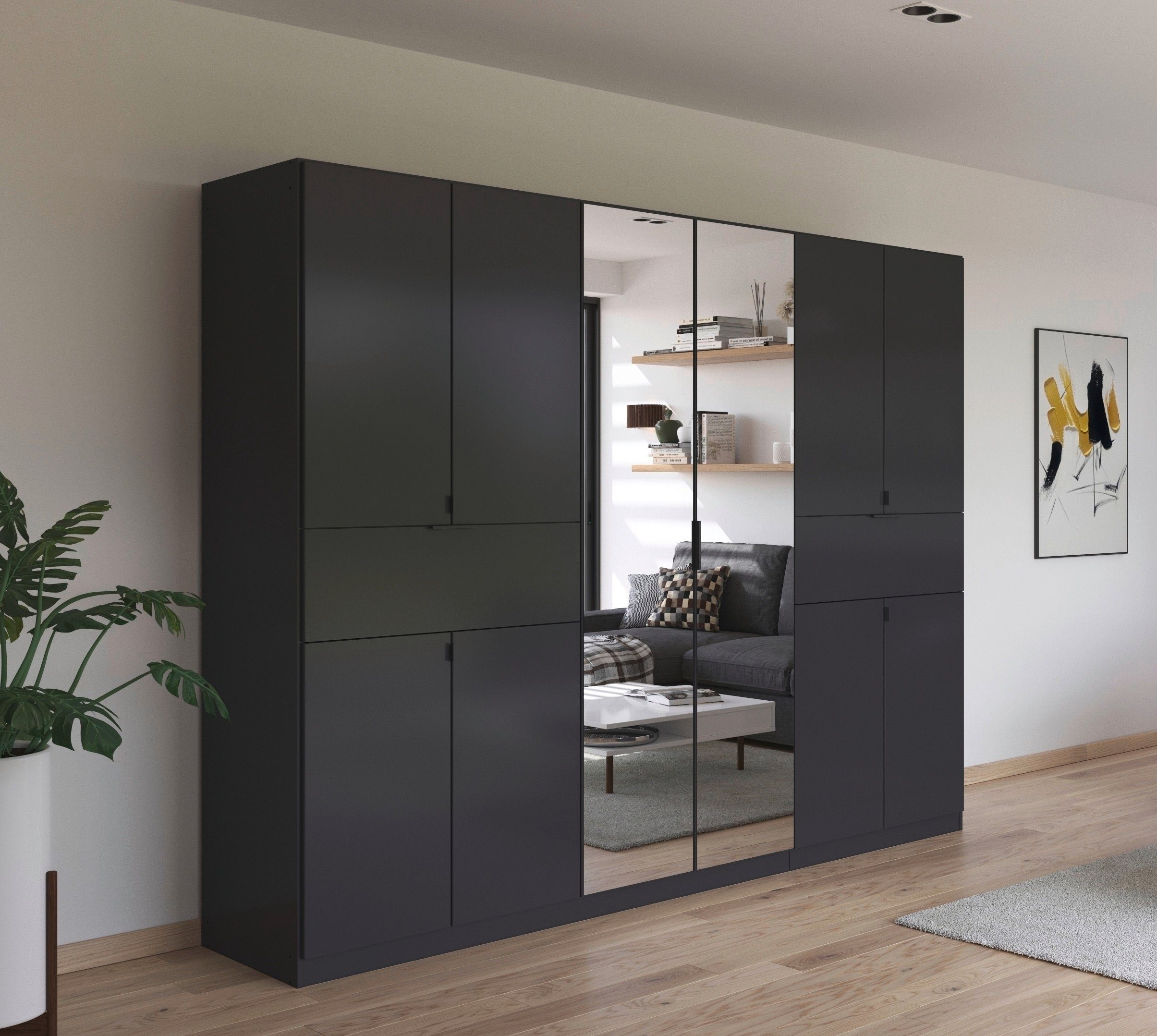 rauch Draaideurkast Kledingkast kast garderobe waskast TICAO met 2 ruime lades, veel opbergruimte made in germany