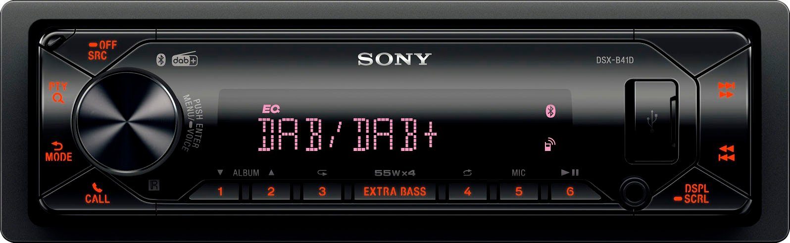 Sony DSXB41KIT Autoradio enkel DIN DAB+ tuner, Incl. DAB-antenne, Bluetooth handsfree