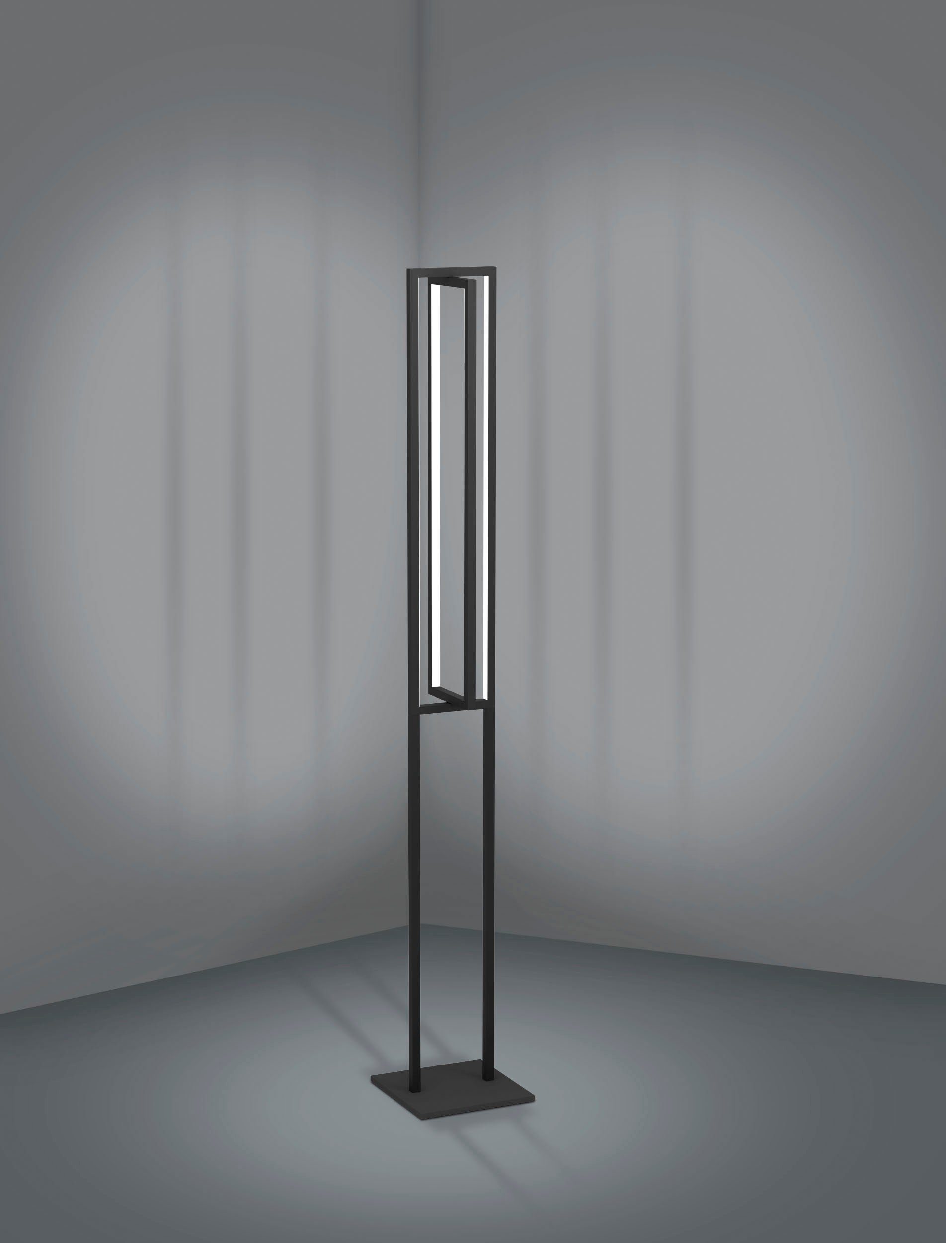 EGLO Staande lamp SIBERIA Vloerlamp in zwart van staal - 34W - warmwit - koudwit (1 stuk)