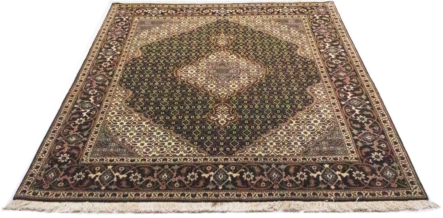 morgenland Wollen kleed Täbriz 40 Raj vloerkleed met de hand geknoopt donkerblauw handgeknoopt