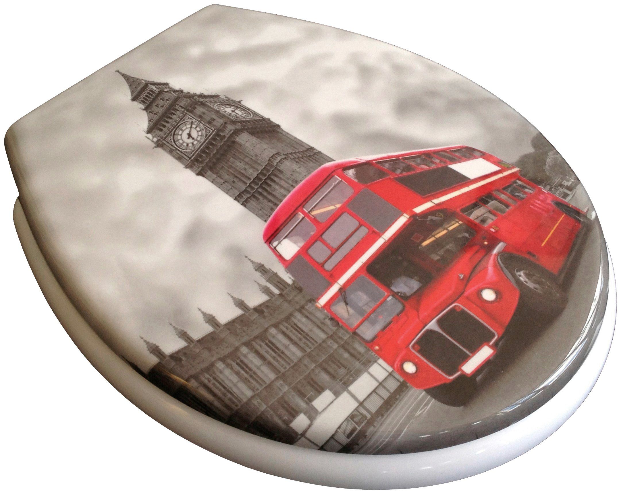 ADOB Toiletzitting Big Ben Soft-closemechanisme, voor het schoonmaken afneembaar