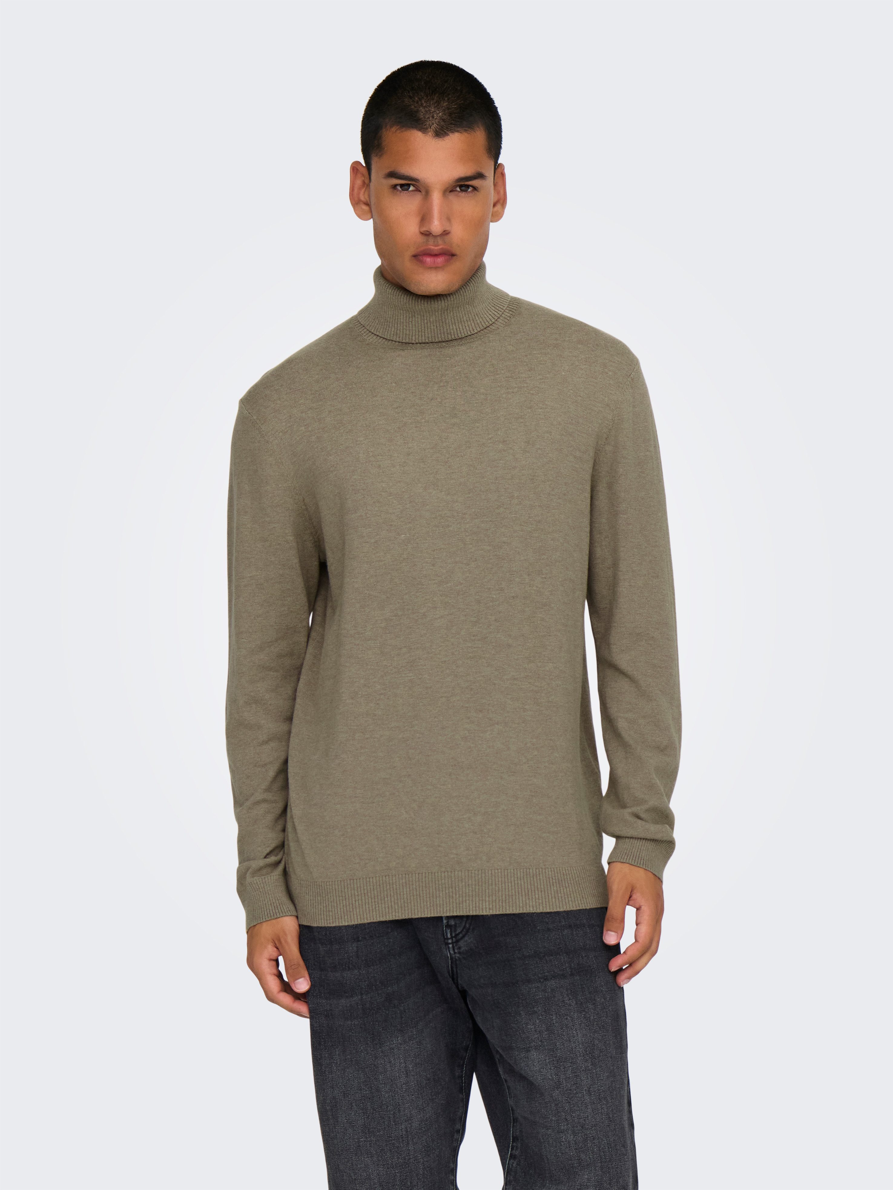 ONLY & SONS Trui met staande kraag ONSLOUI REG 12 MEL ROLL KNIT NOOS