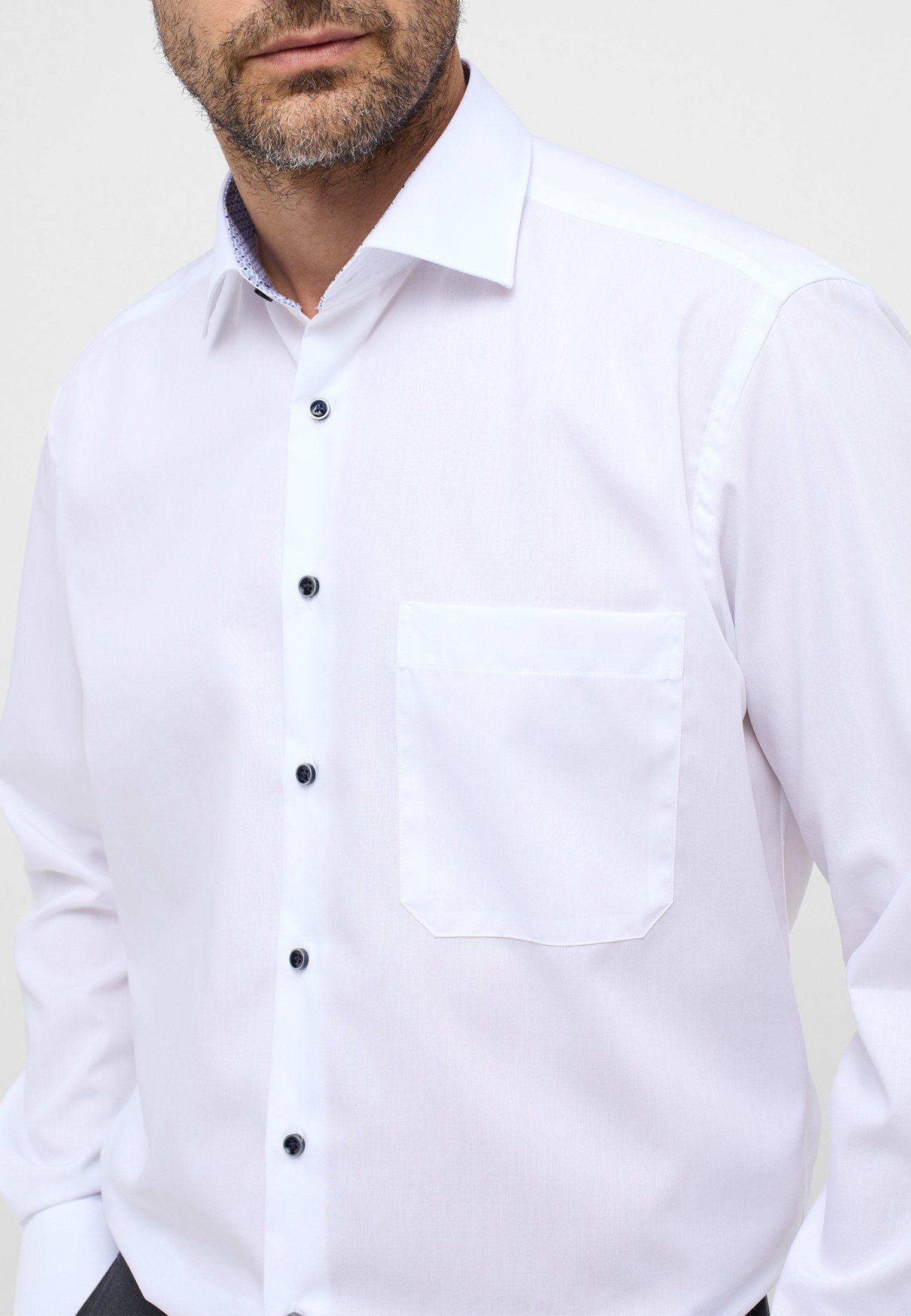 Eterna Overhemd met lange mouwen Comfort fit NON IRON (strijkvrij)