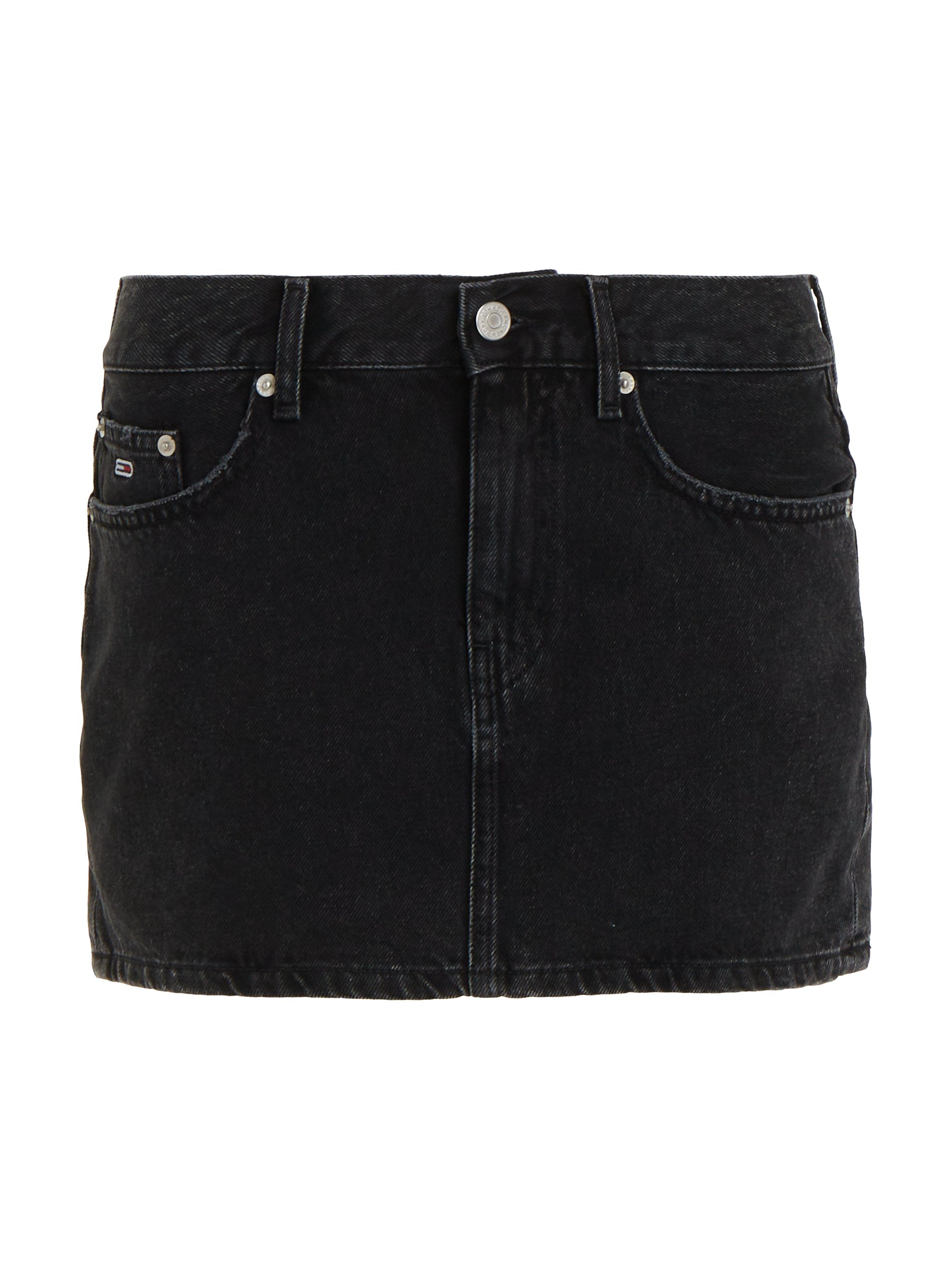 TOMMY Jeans rok LW MCR MN SKIRT BH0082 Webrok in 5-pocket stijl