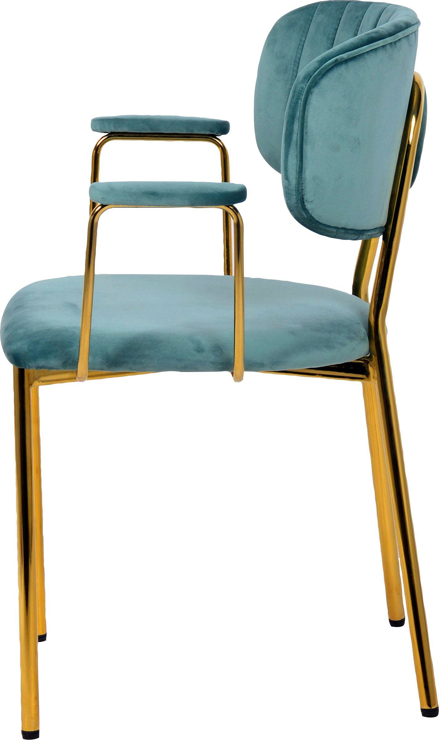 Kayoom Stoel met 4 poten Stoel Kian 225 2-delige set, frame van RVS, rugkussen (set, 2 stuks)