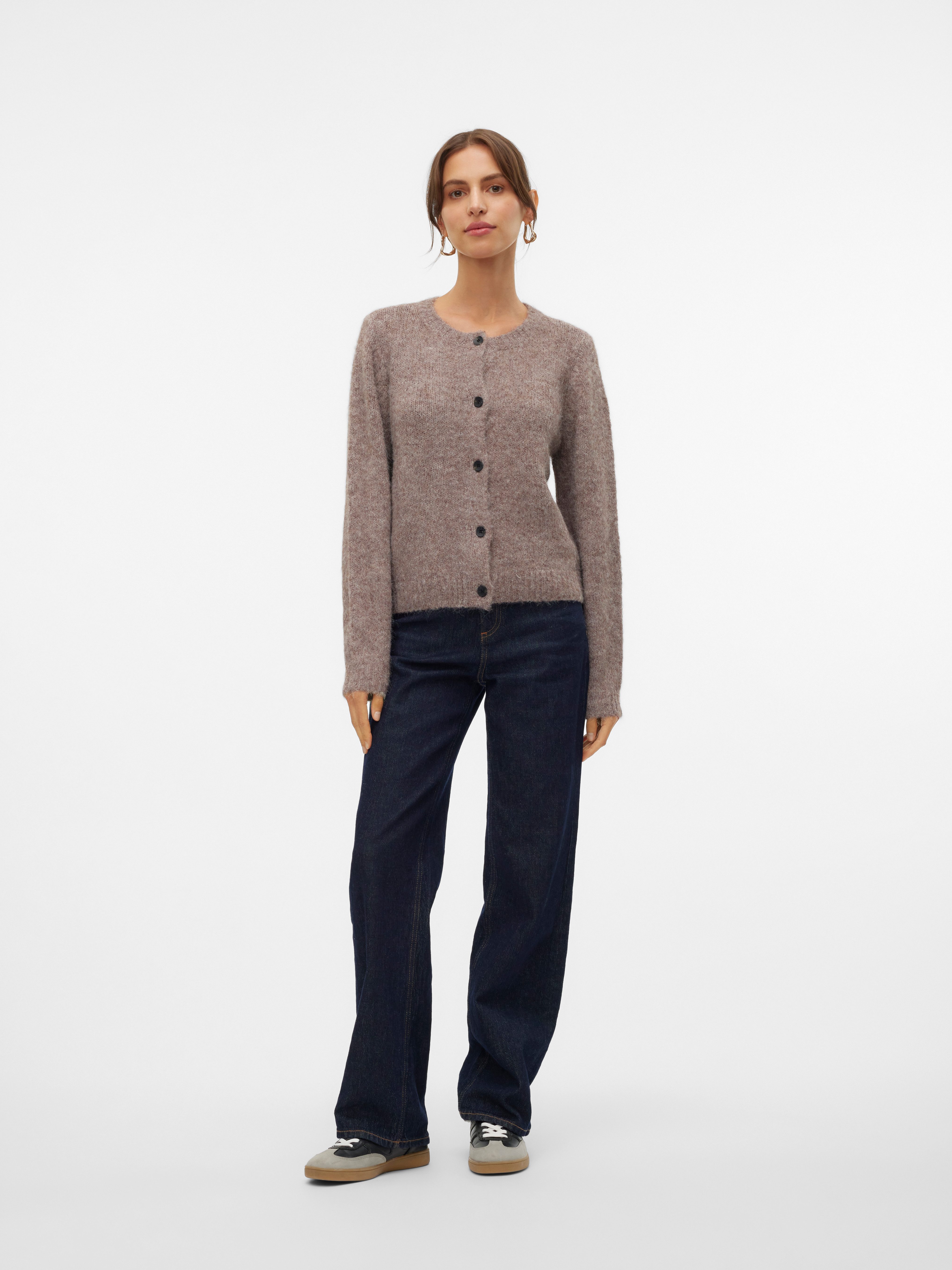 Vero Moda Vest VMNOVAH LS O-NECK BUTTON CARDI GA NOOS