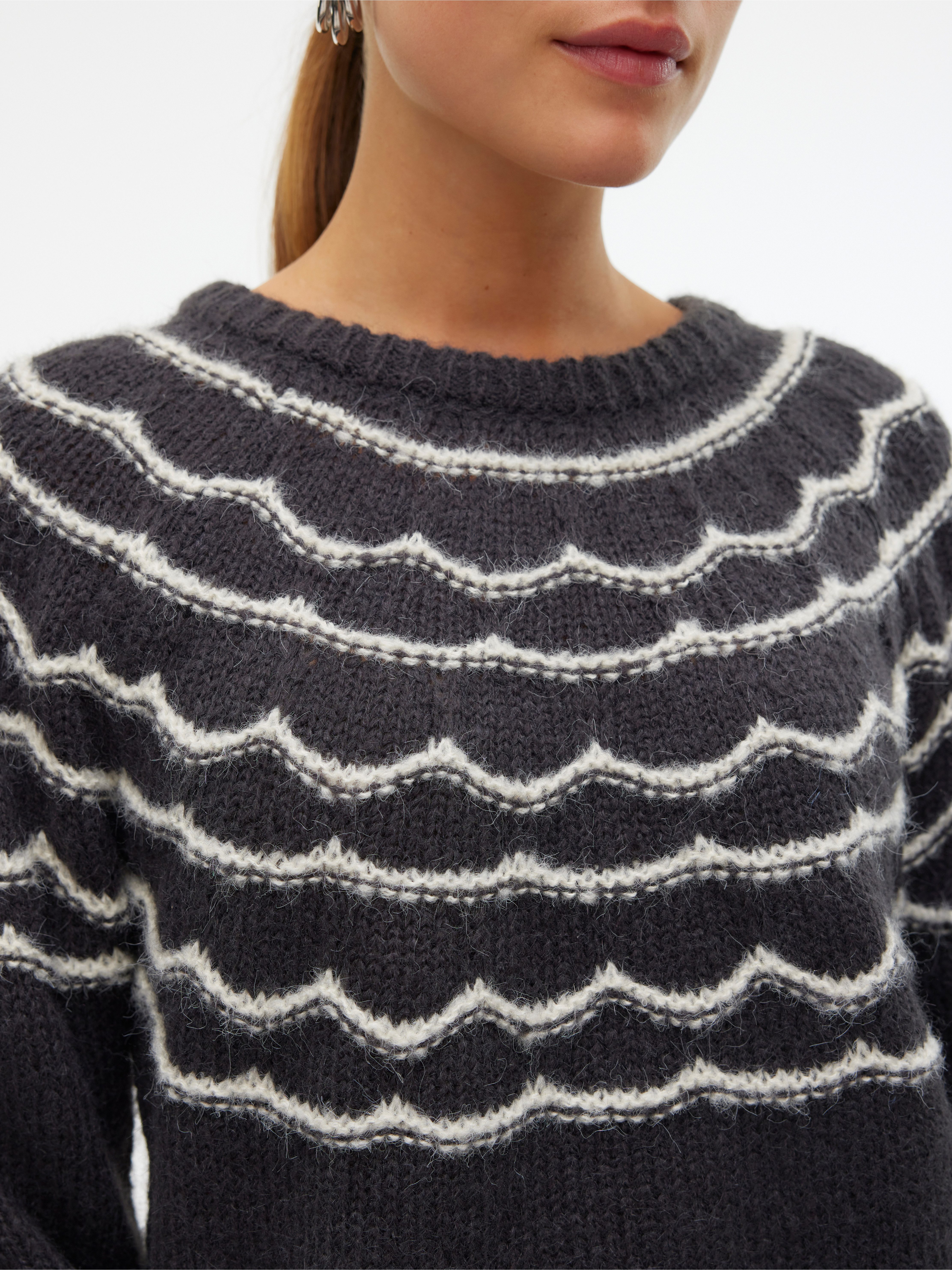 Vero Moda Trui met ronde hals VMCHARMAINE LS O-NECK PULLOVER GA BOO