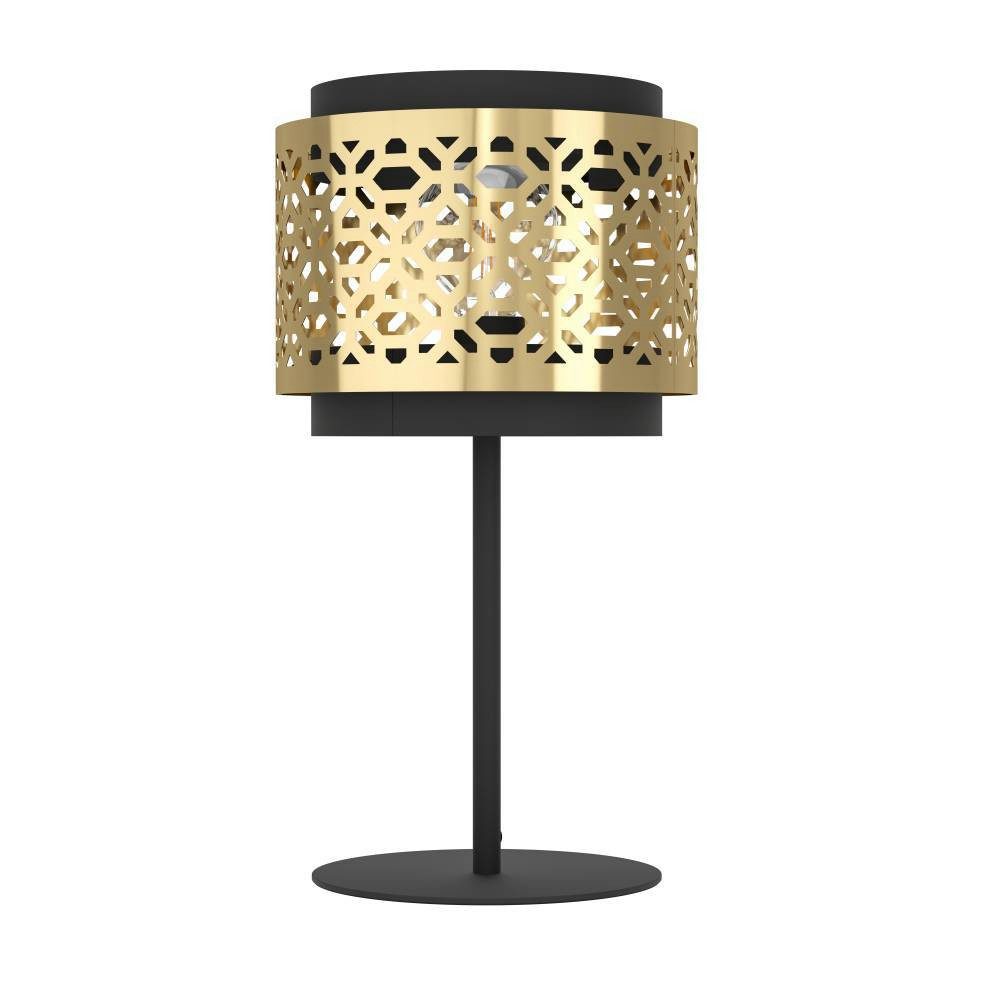 EGLO Tafellamp SANDBACH Nachtkastlamp, tafellamp van metaal en messing, E27 fitting (1 stuk)
