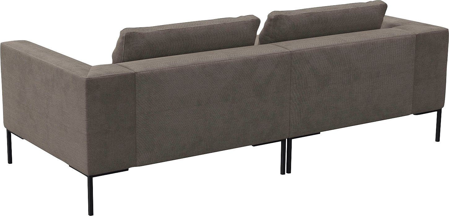 FLEXLUX Hoekbank Loano, super comfortabel zitcomfort door koudschuim in de zitting, L-vorm
