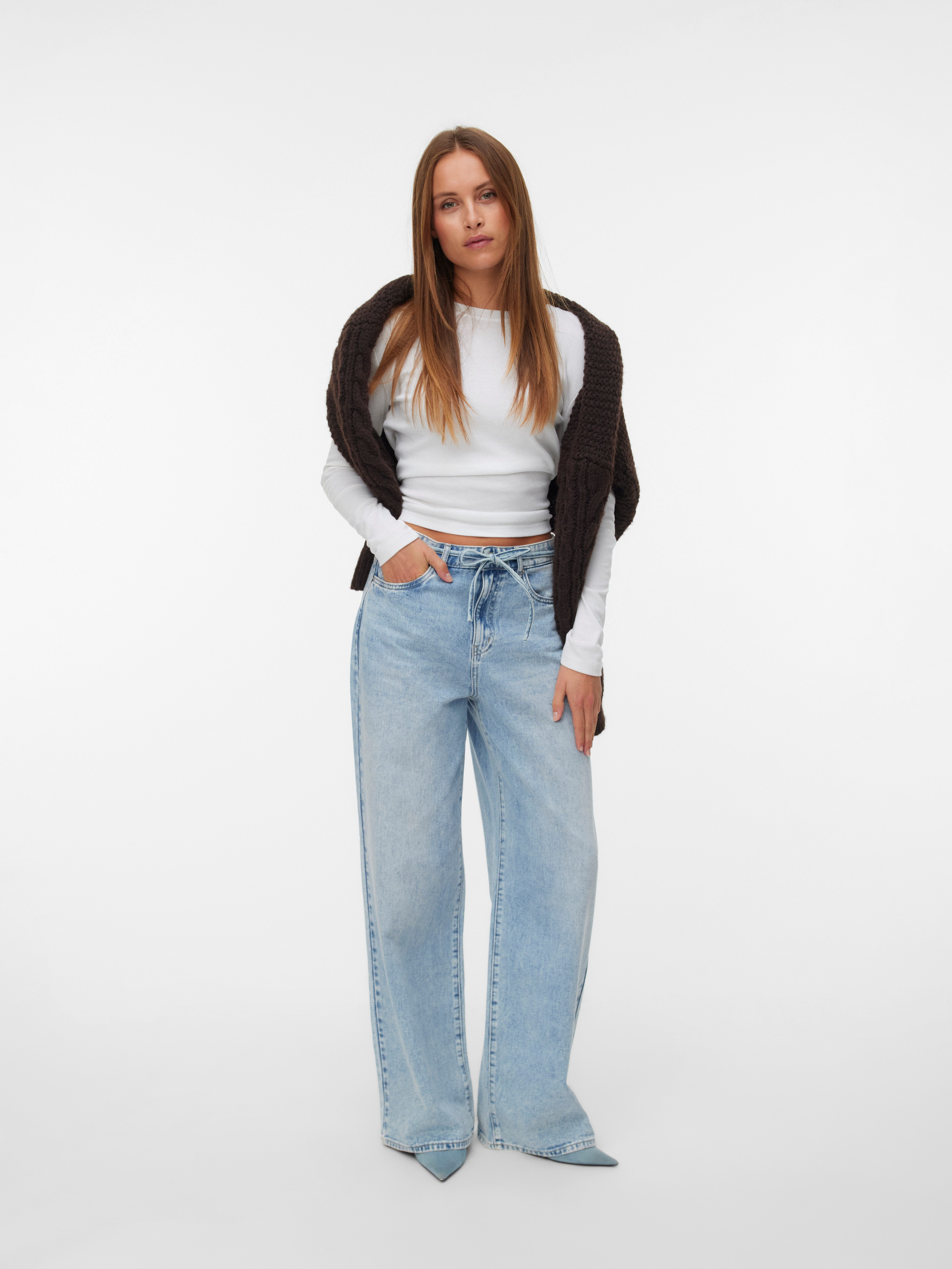 Vero Moda Wijde jeans VMWIEN MR WIDE BELT JEANS SI338 NOOS